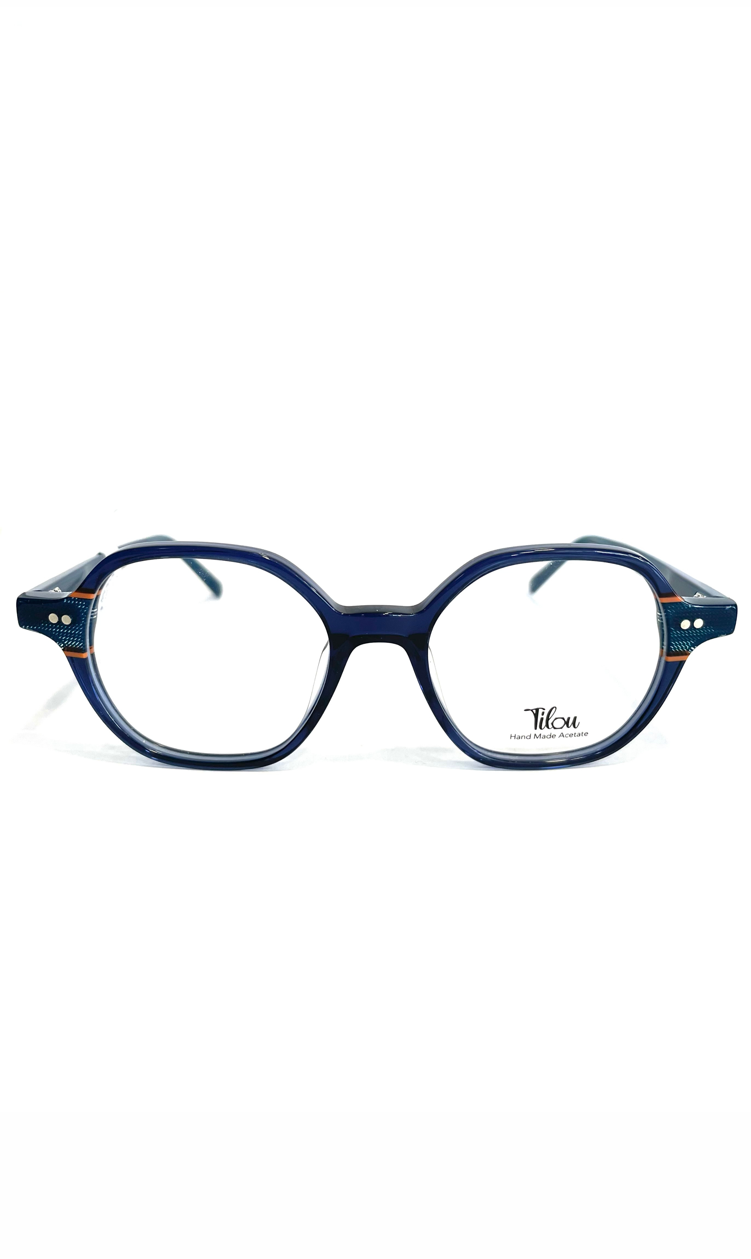 Lunettes TiLou bleues pentagonales