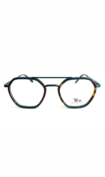 Lunettes Tilou à double barre et motif écaillé