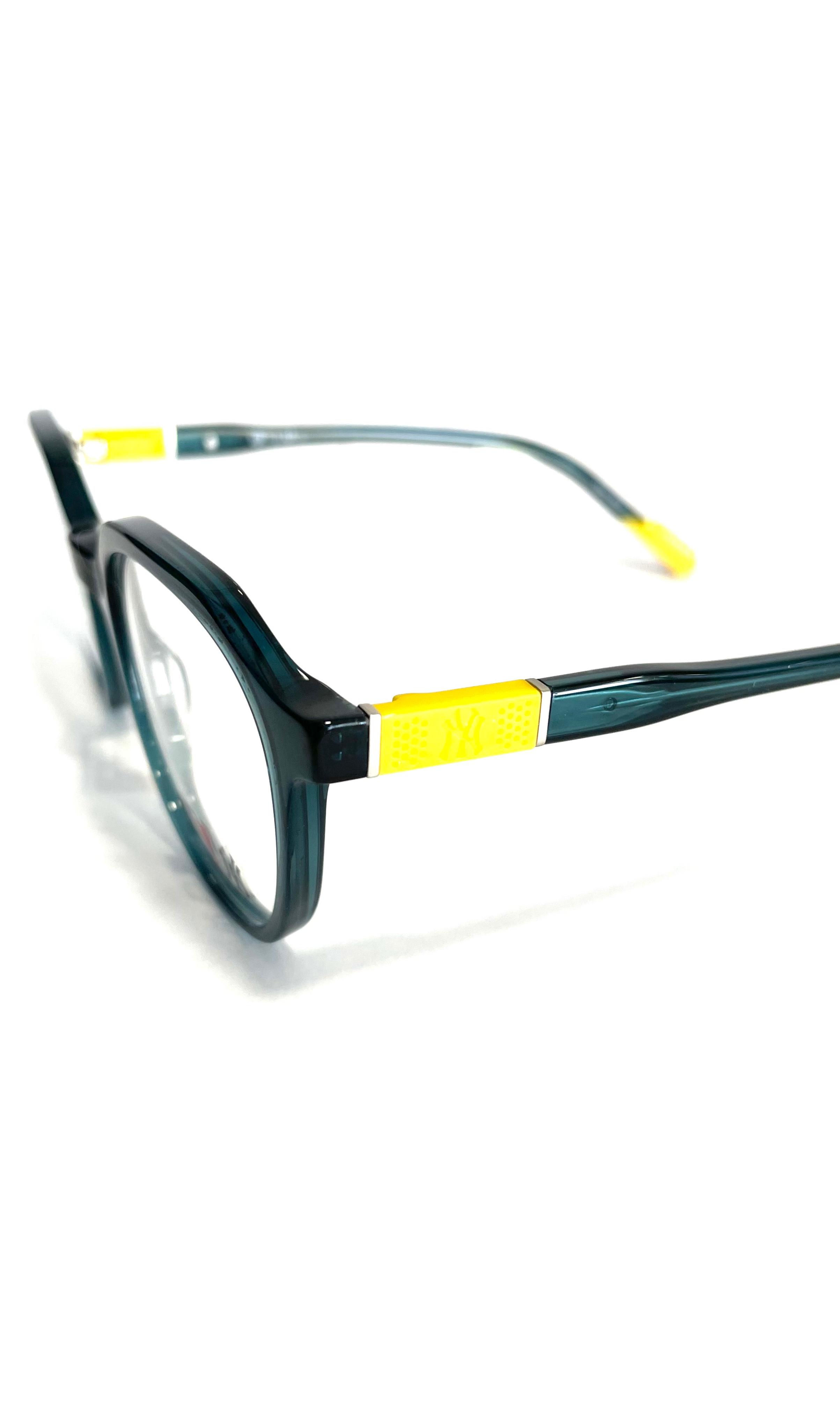 Lunettes NYY bleu profond et détails jaunes 