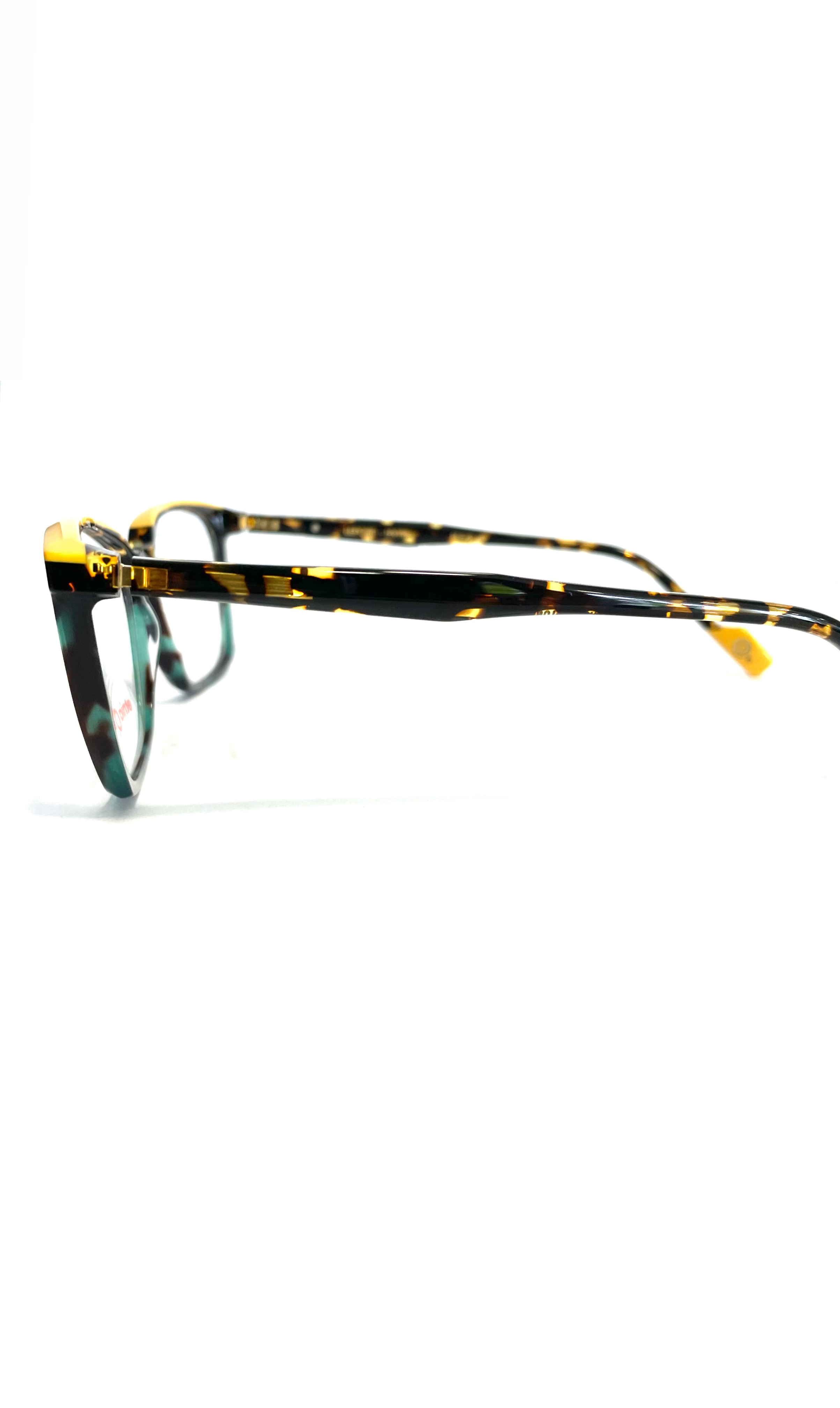 Lunettes à motif jaune/bleu