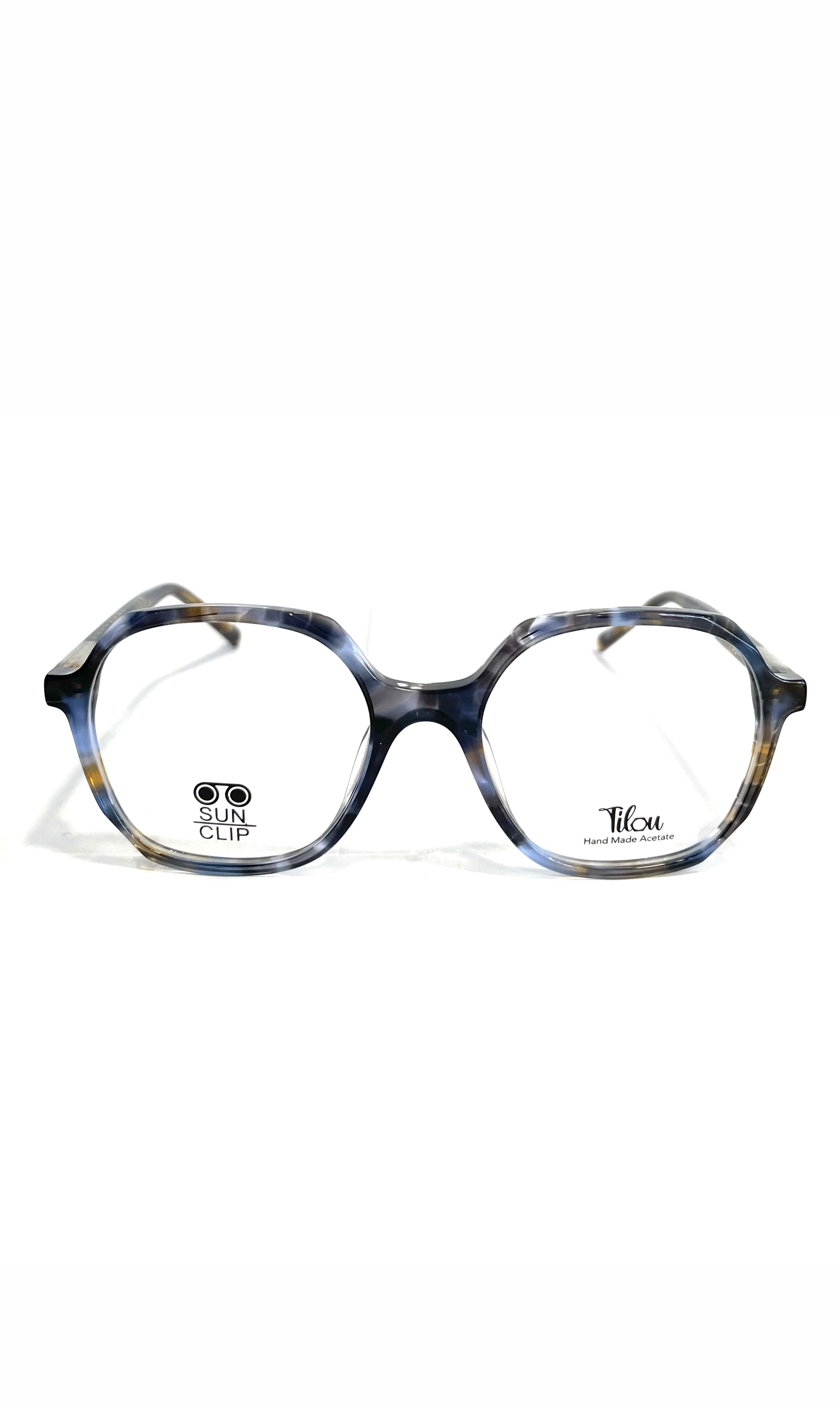 Lunettes Tilou à clips solaire, motifs colorés