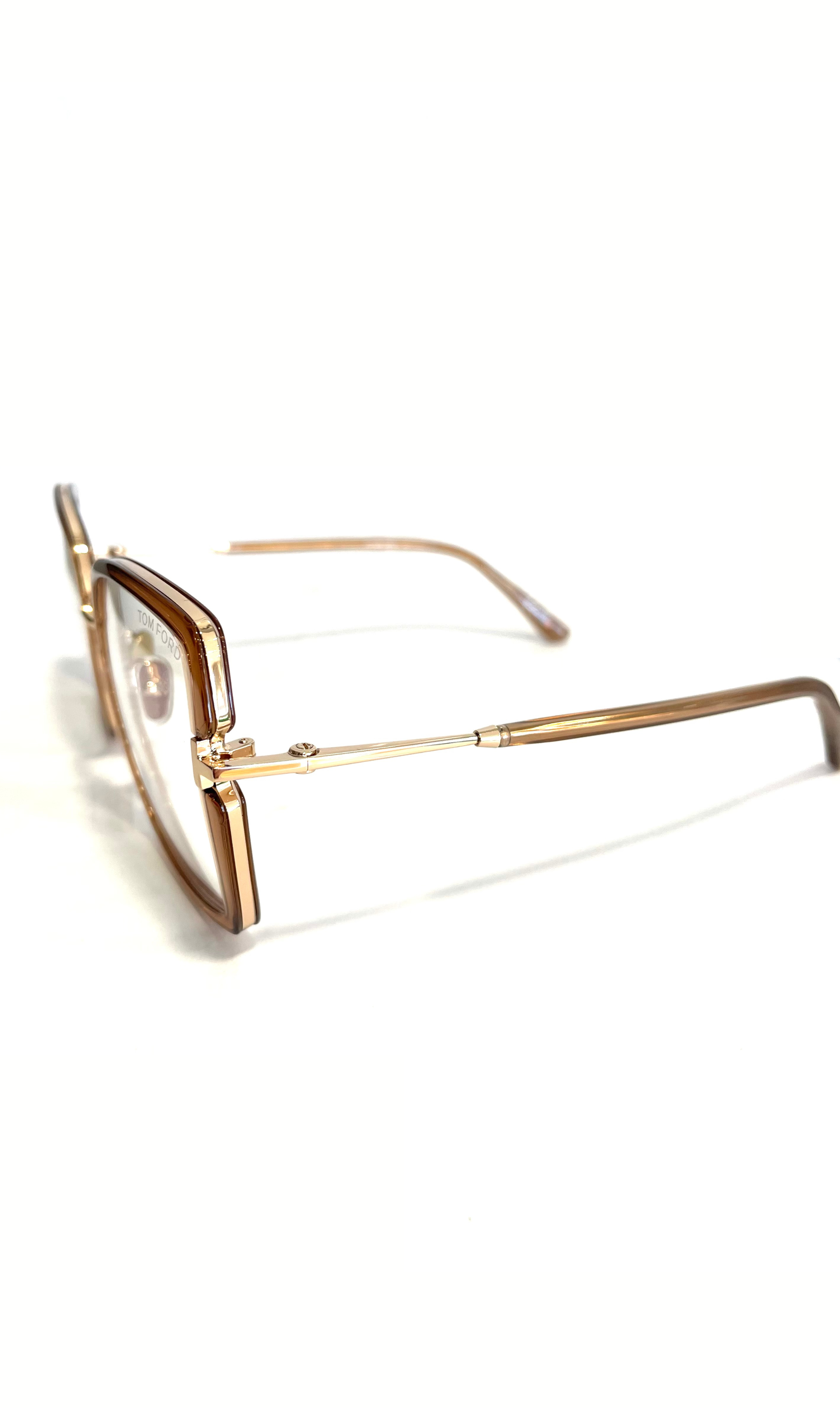 Lunettes carrées à insert en acétate 