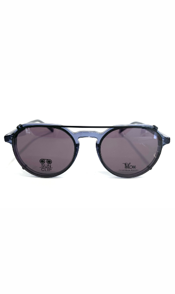 Lunettes Tilou bleues à clips solaire
