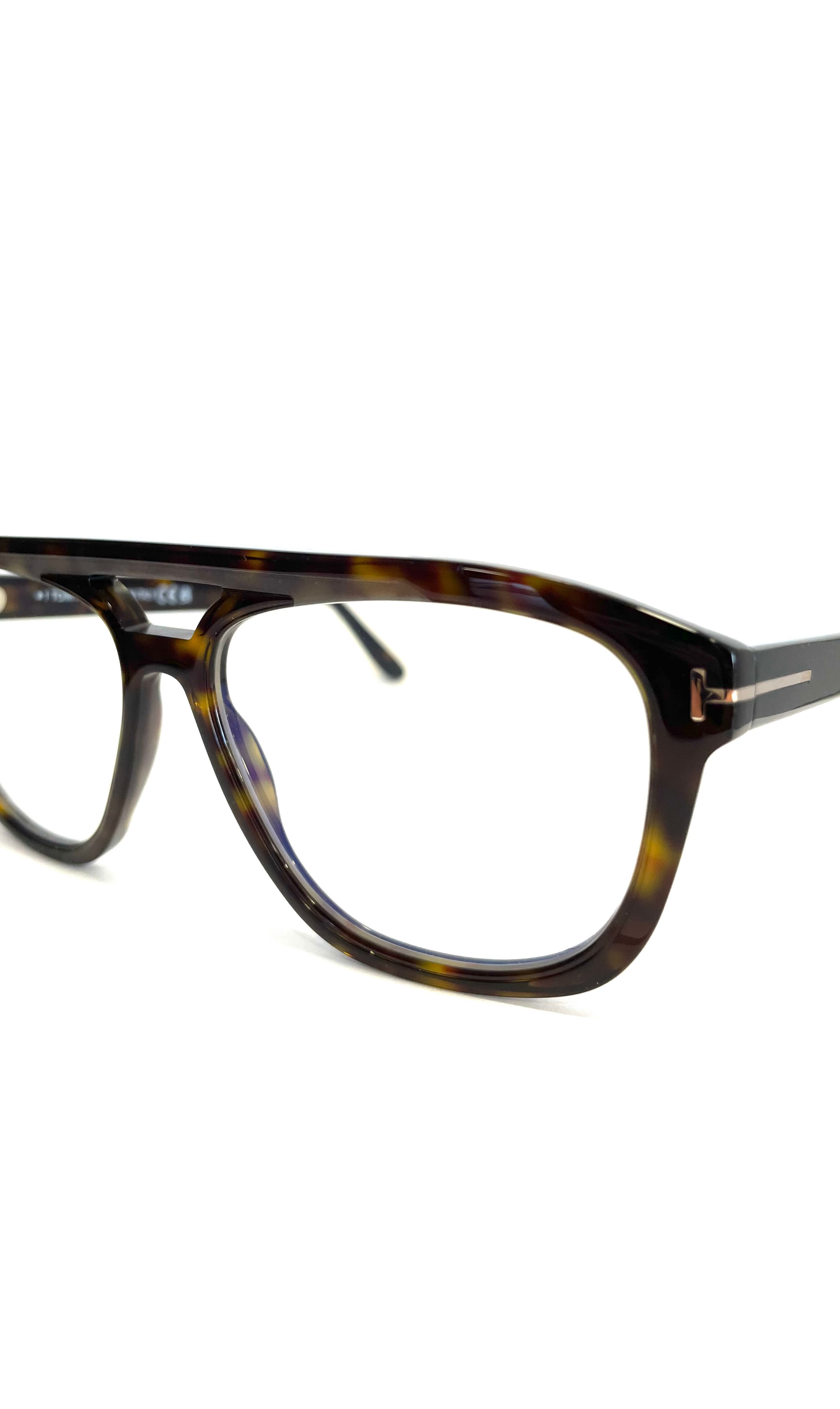 Lunettes Tom Ford écaillées à double barre 