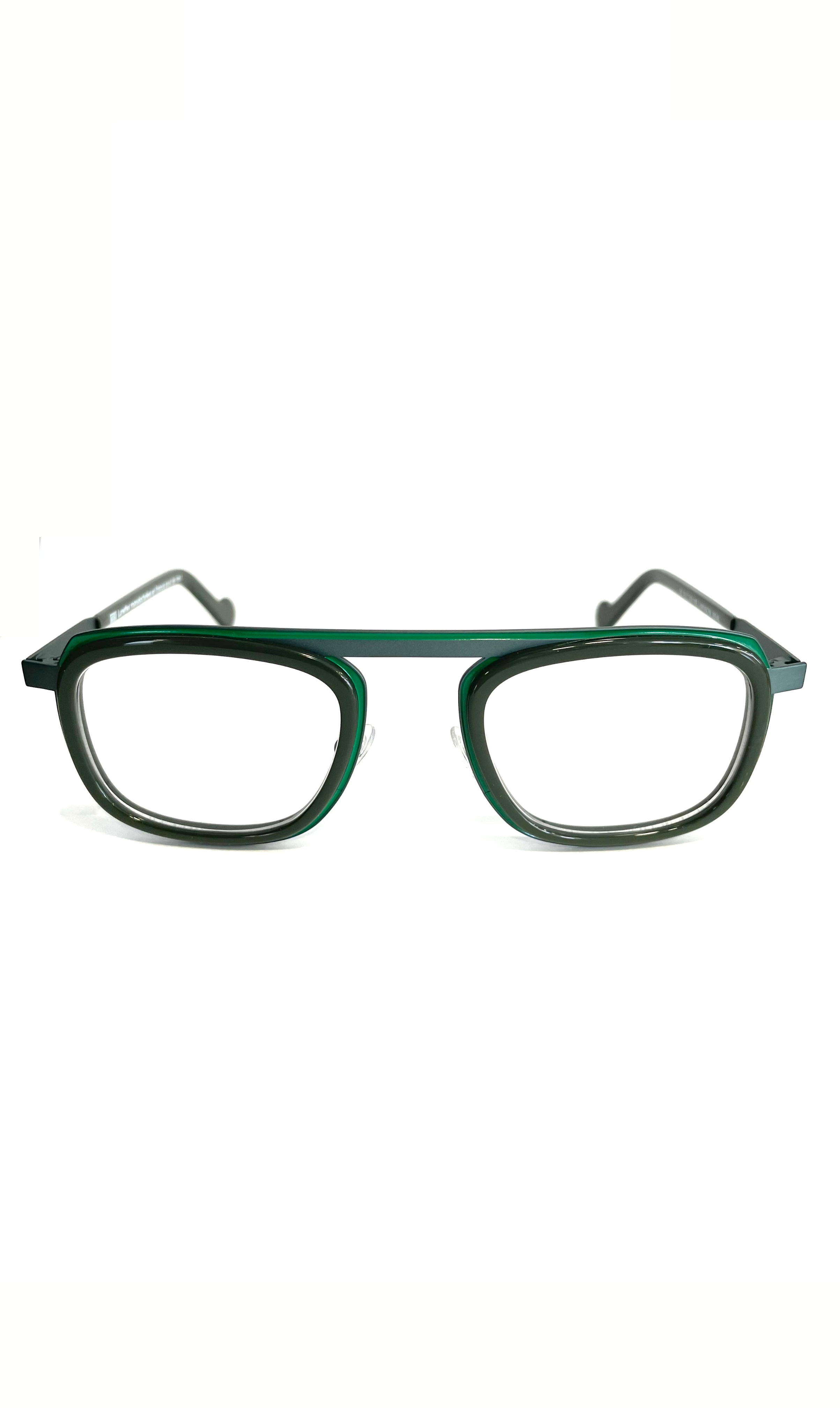 Lunettes vertes à barre