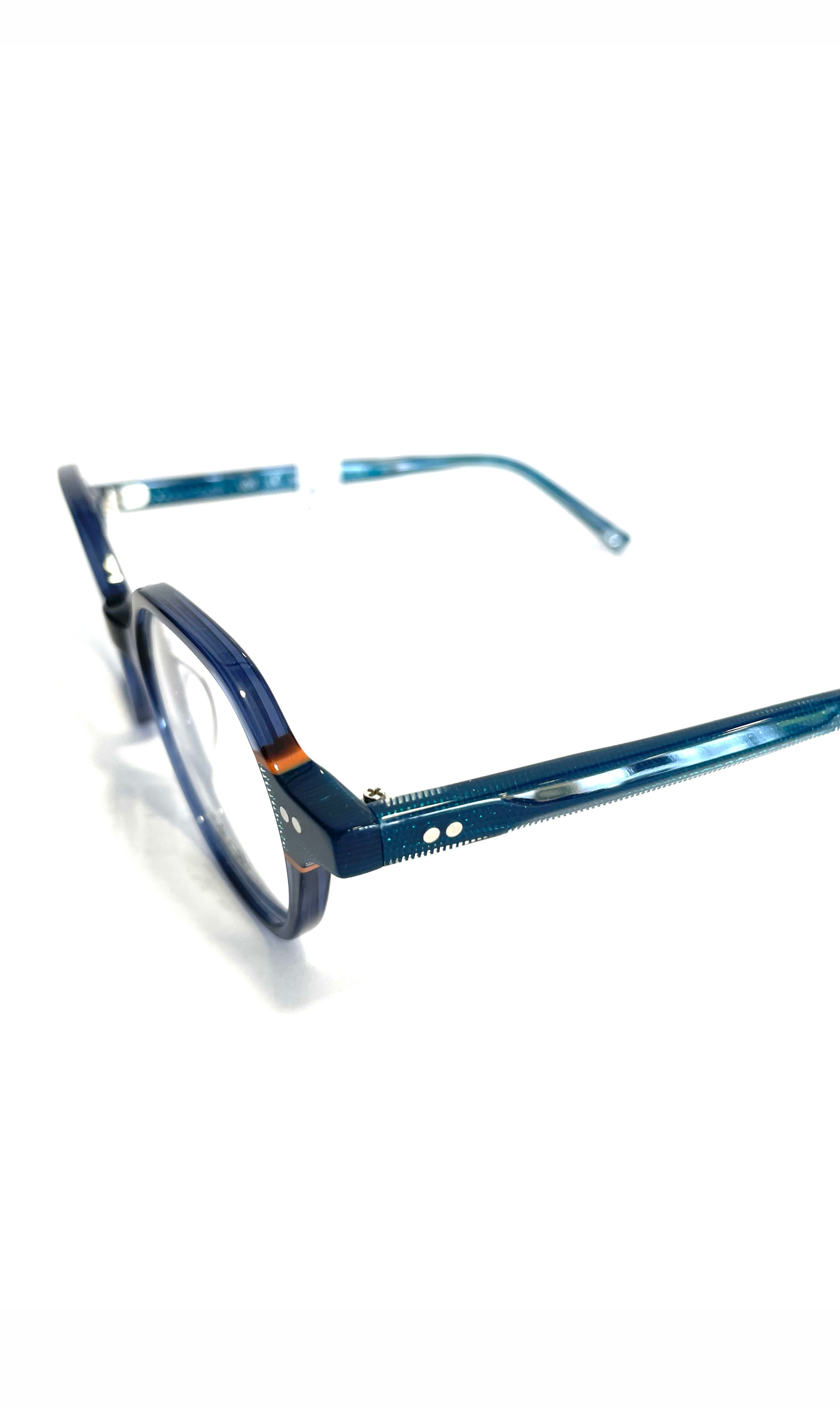 Lunettes TiLou bleues pentagonales