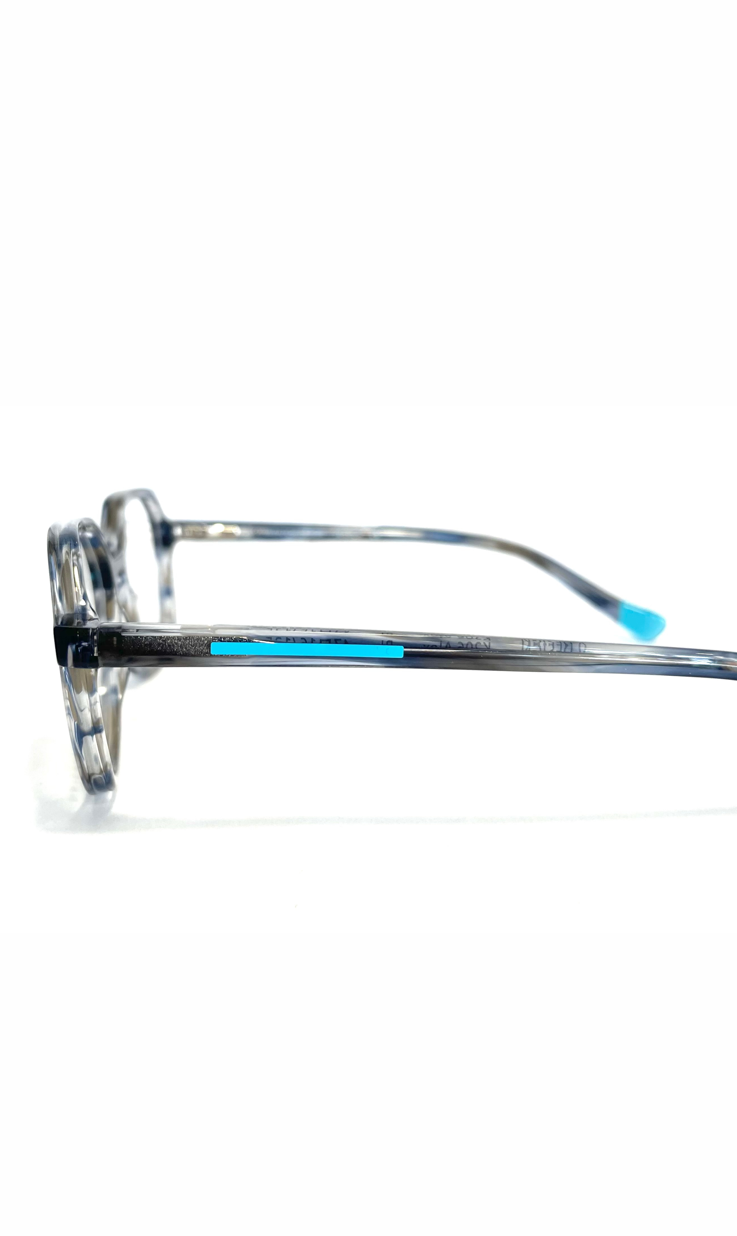 Lunettes V.Design à écaille bleue et grise