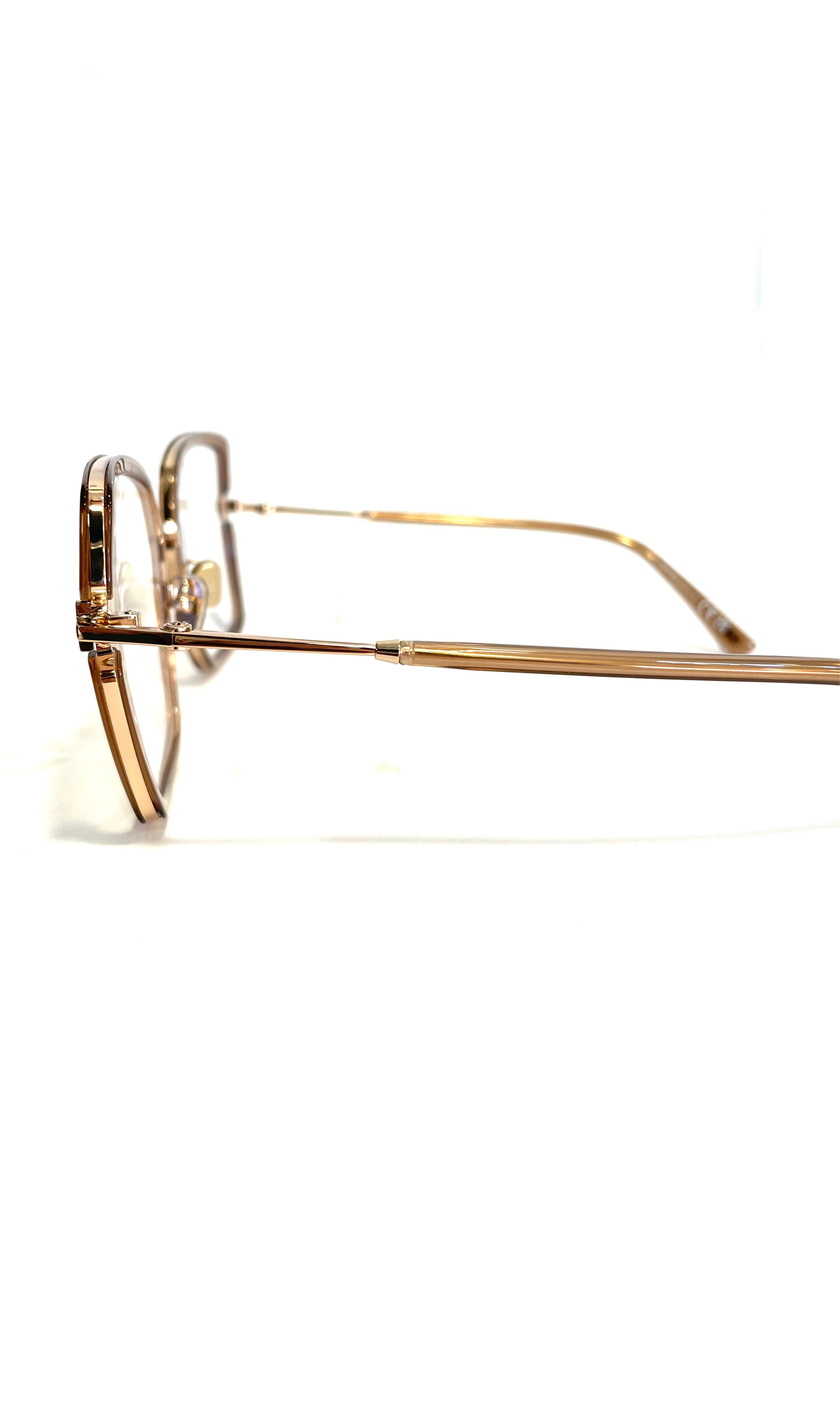 Lunettes carrées à insert en acétate 