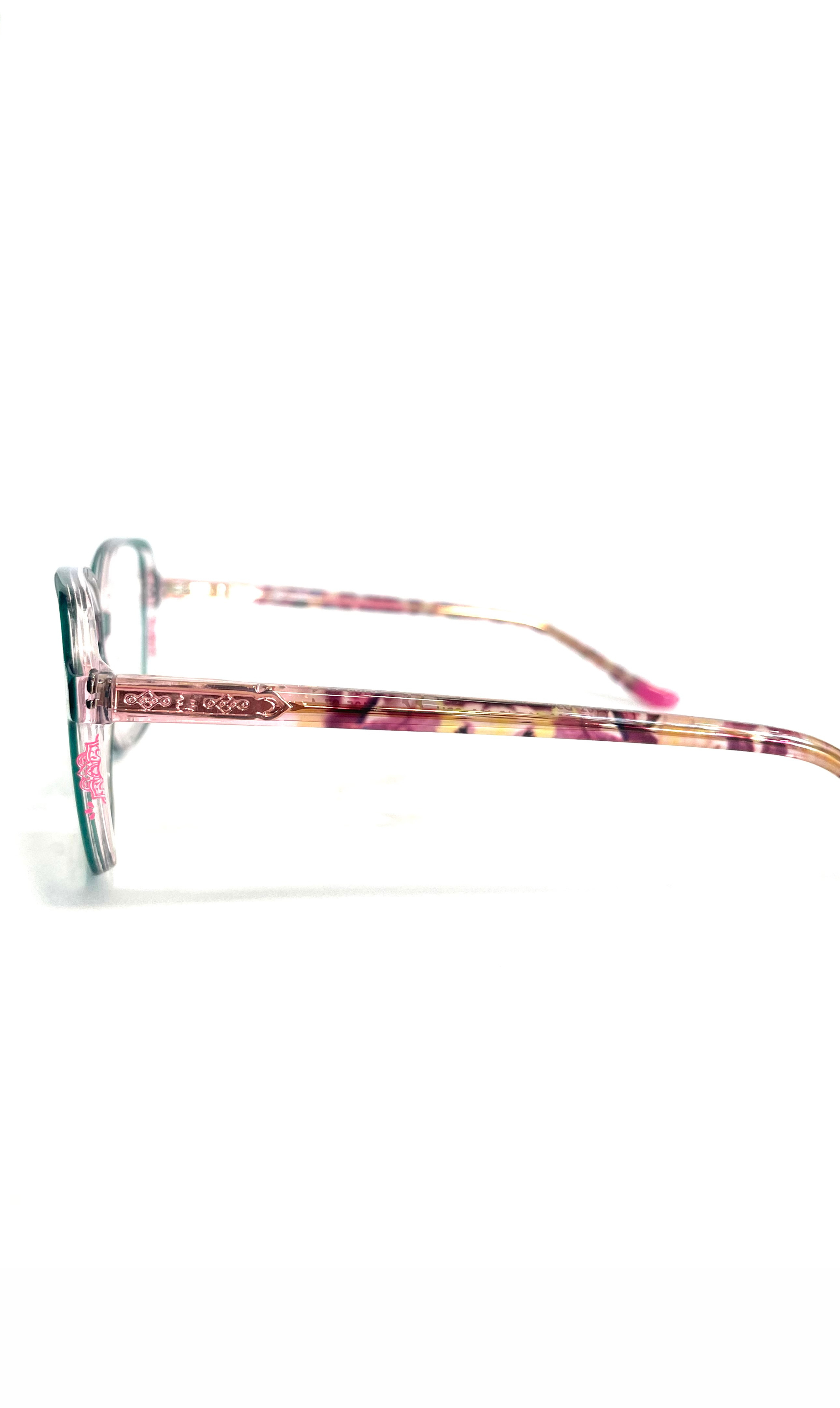 Lunettes LuluCastagnette bleues et roses 