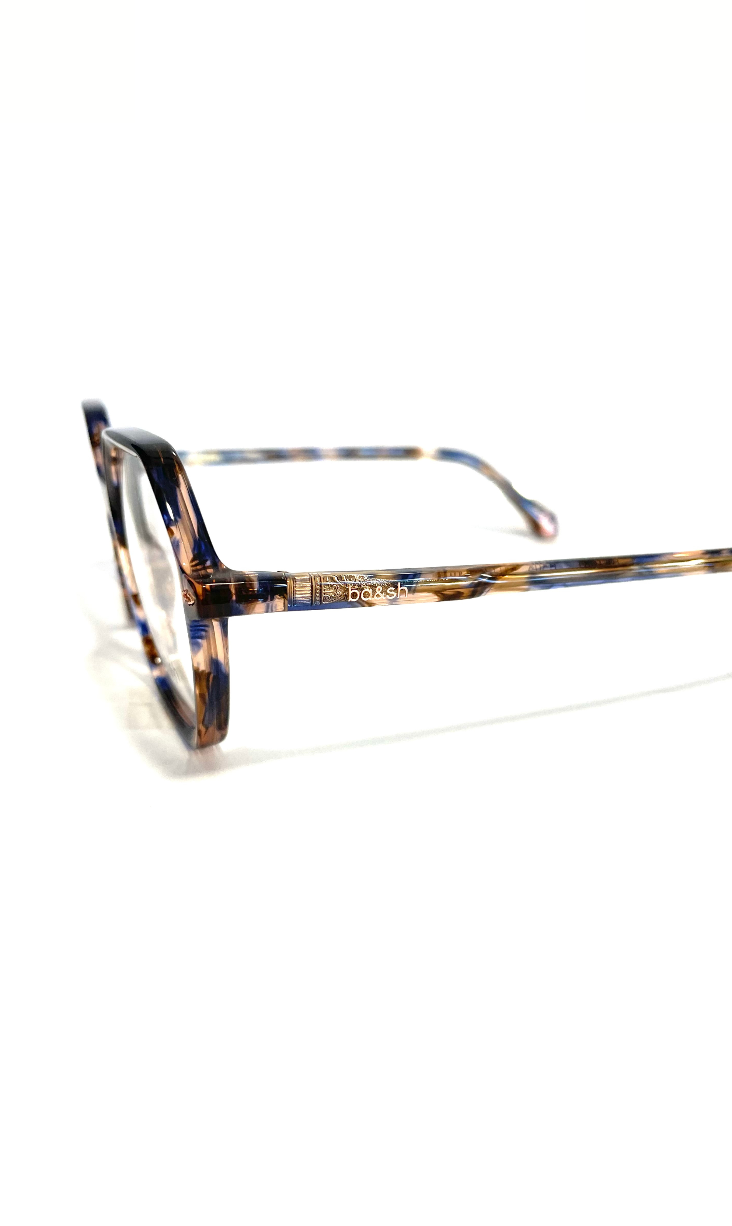 Lunettes motifs bleus/marrons