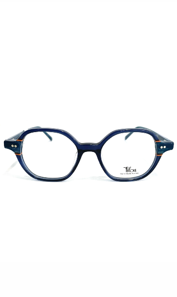Lunettes TiLou bleues pentagonales