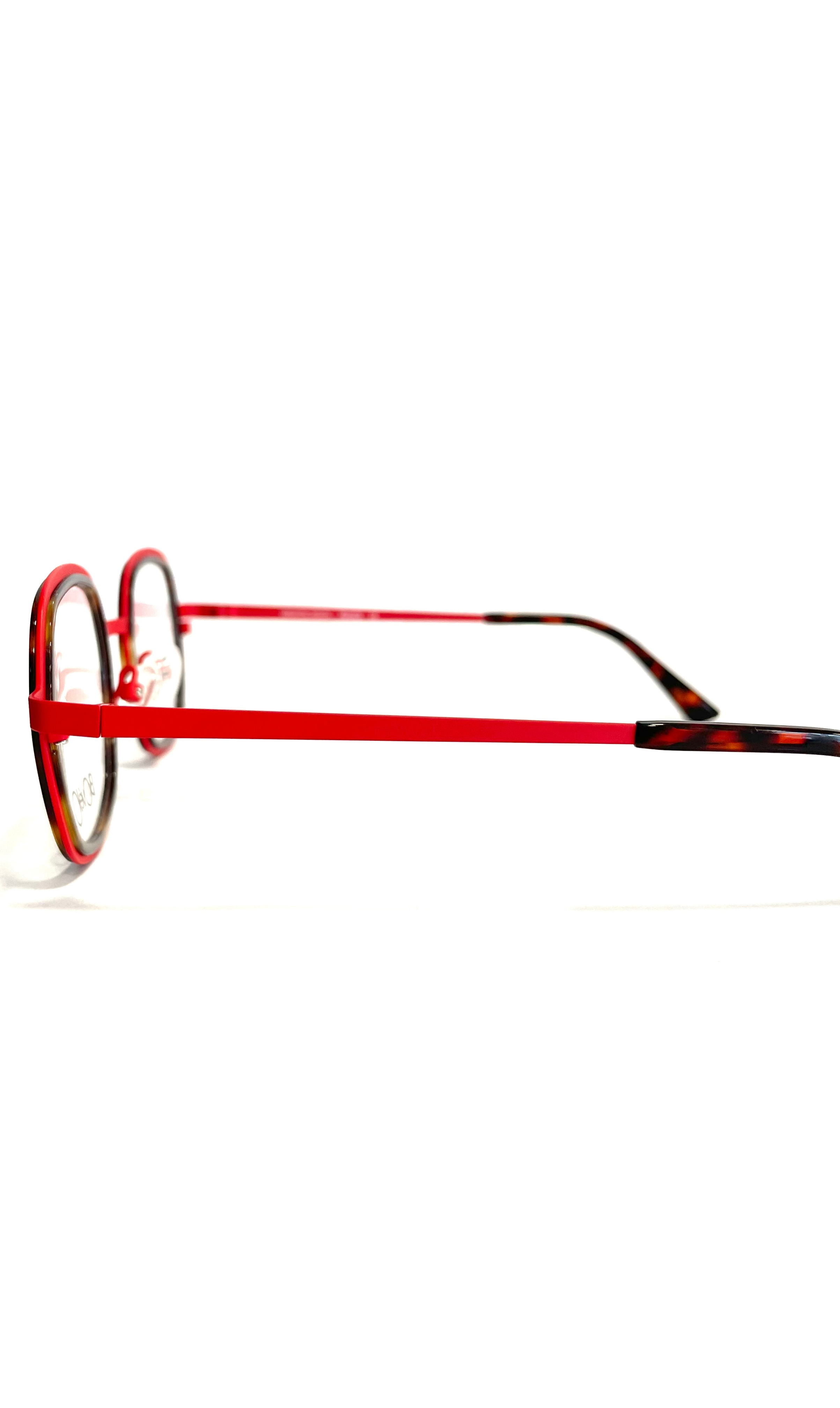 Lunettes Bovélo combiné acétate et métal rouge