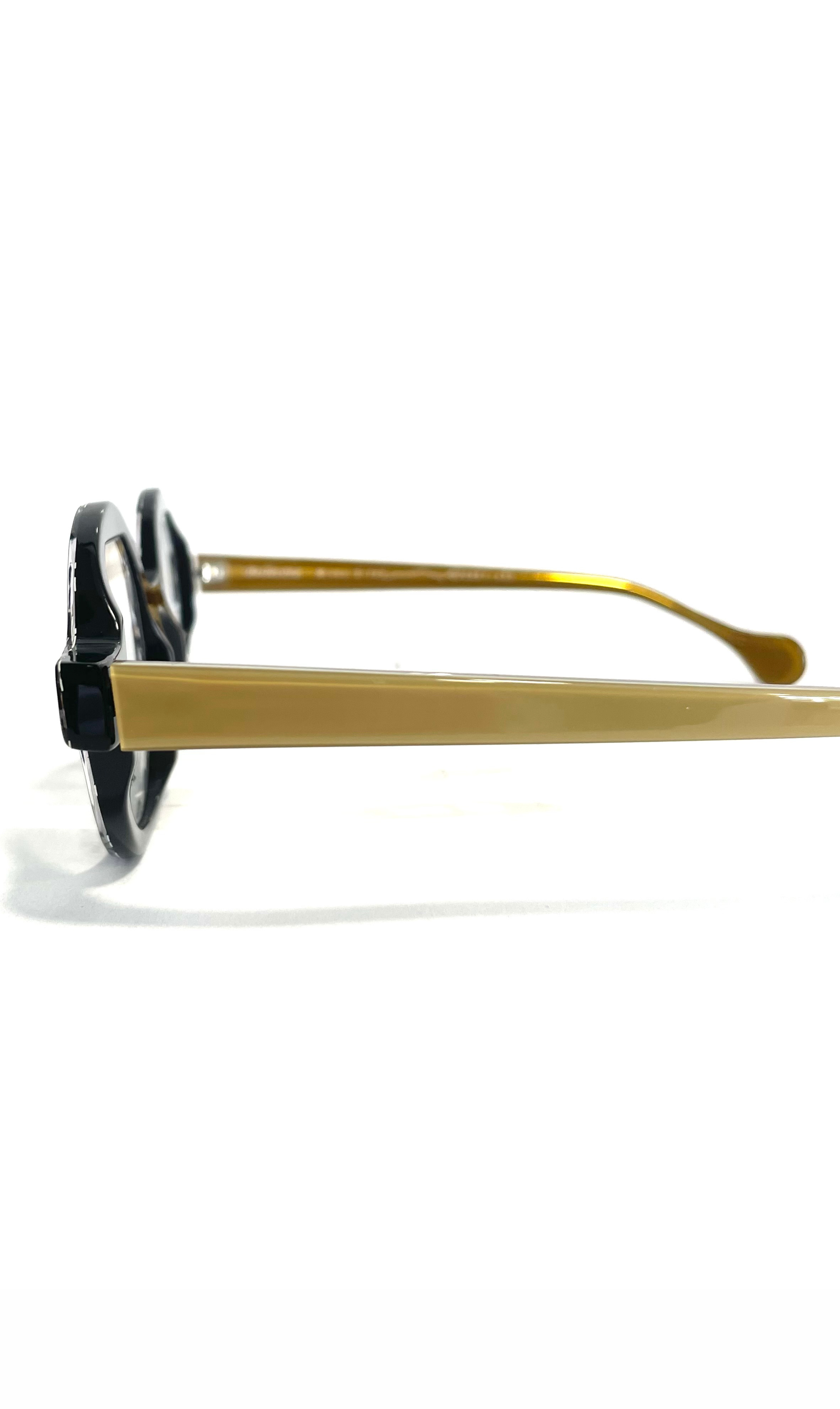 Lunettes Atelier Berecllo Rondes à éclats d'oeuf de caille incrustés
