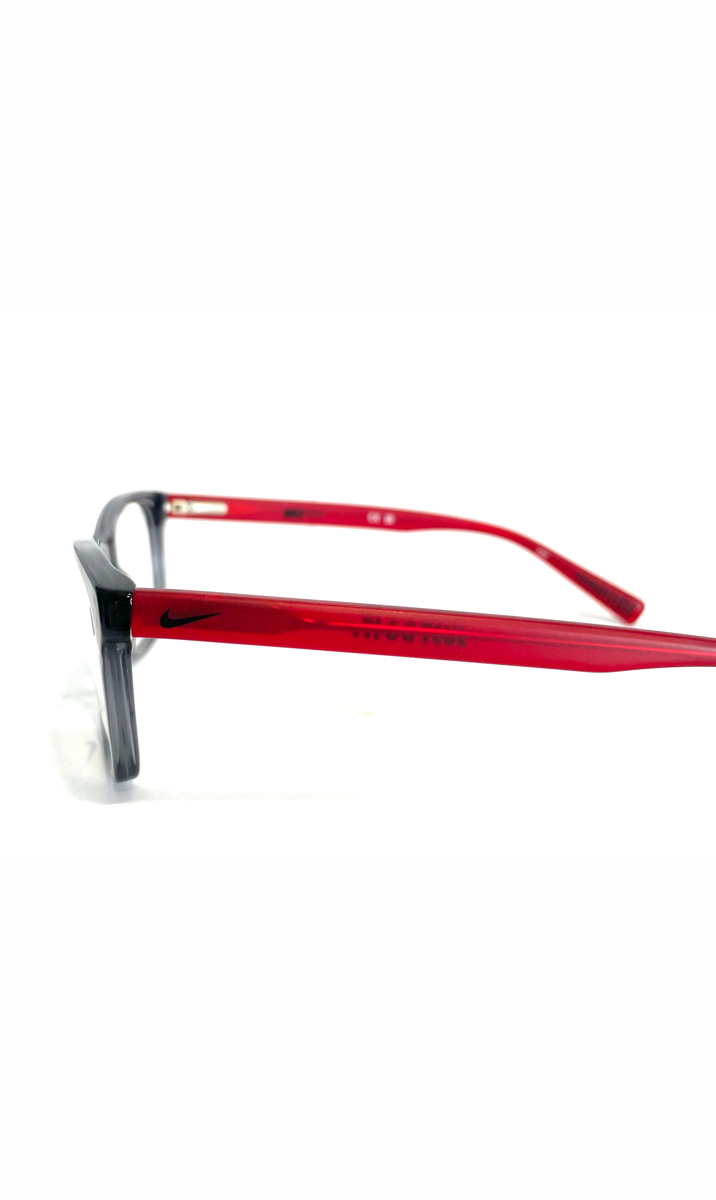 Lunettes Nike Unisexe Grises à branches rouges 