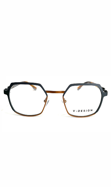 Lunettes V.Design en métal à branche écaillées