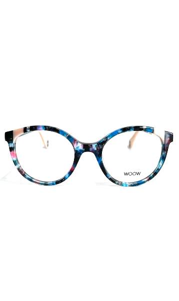 Lunettes Woow Acétate bleu marbré translucide