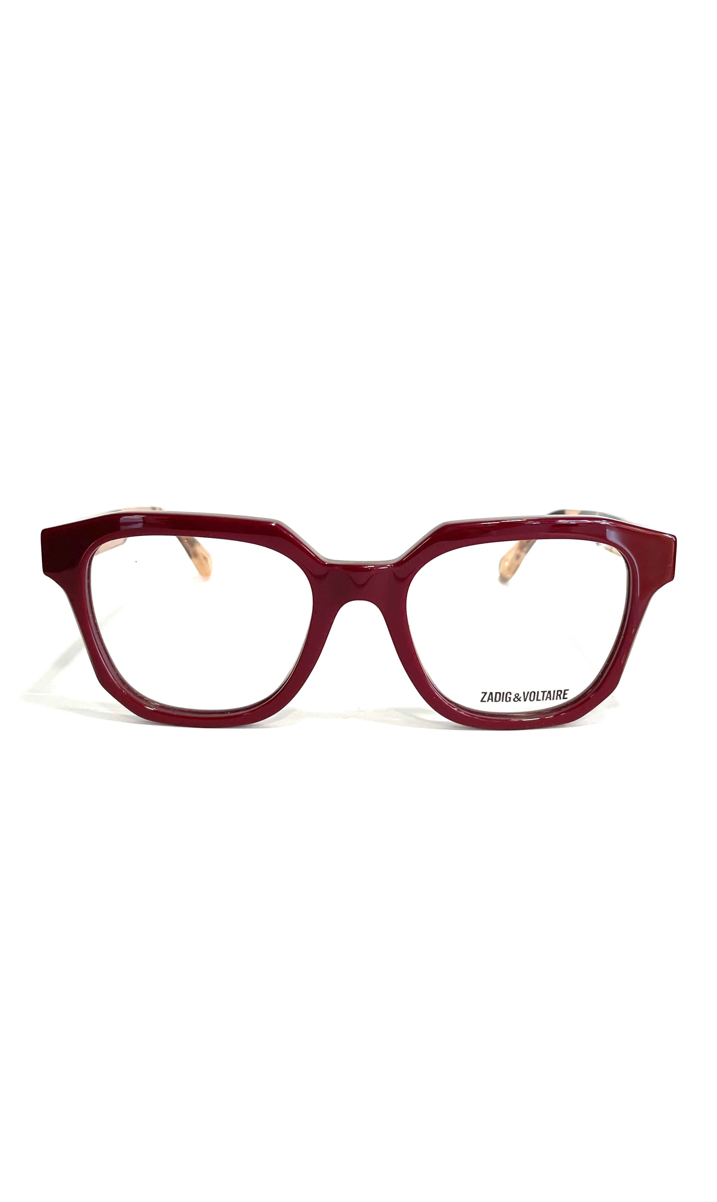 Lunettes Zadig & Voltaire rouge pourpre et écailles roses