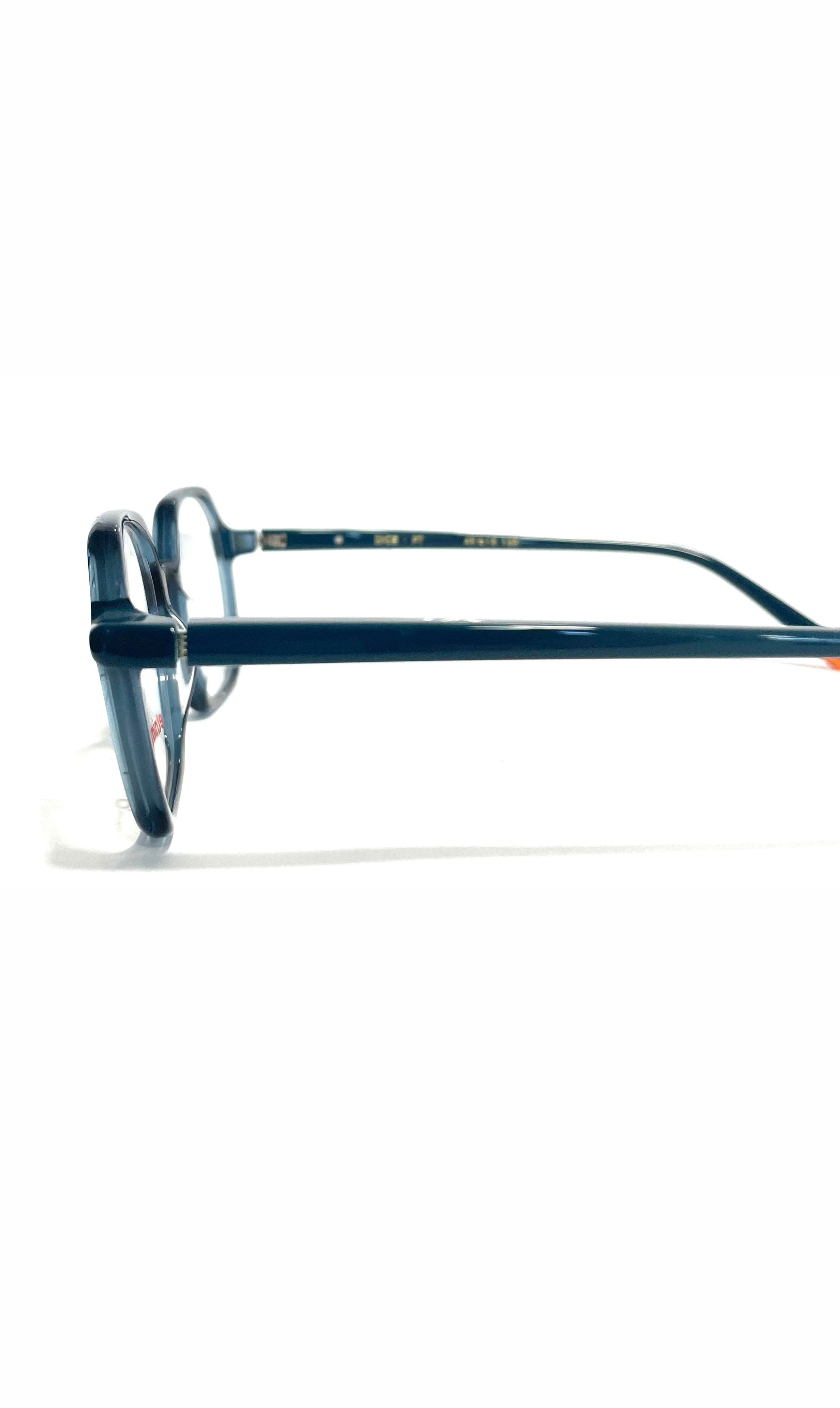 Lunettes Etnia Barcelona hexagonales bleues