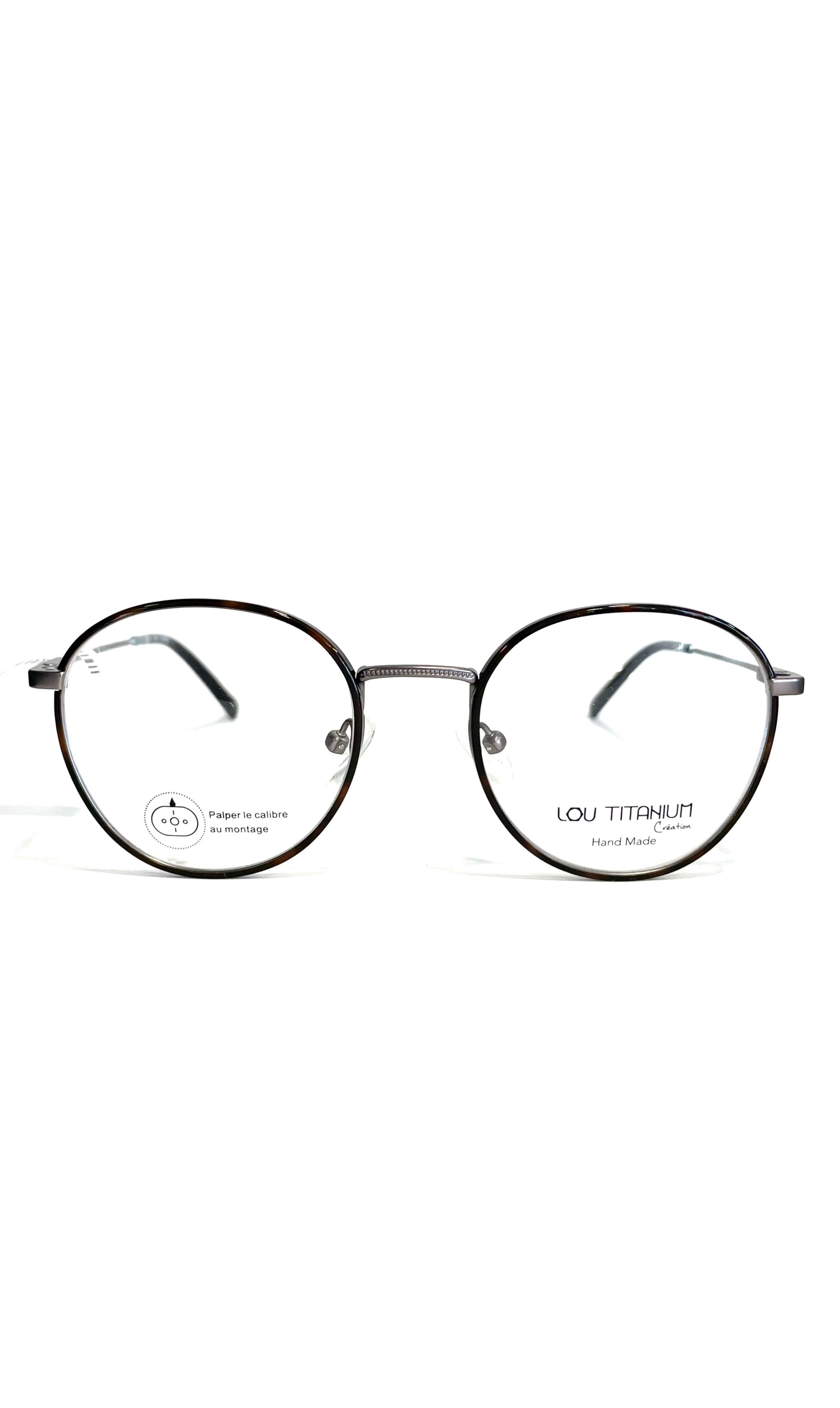 Lunettes Lou en titane noir et gris