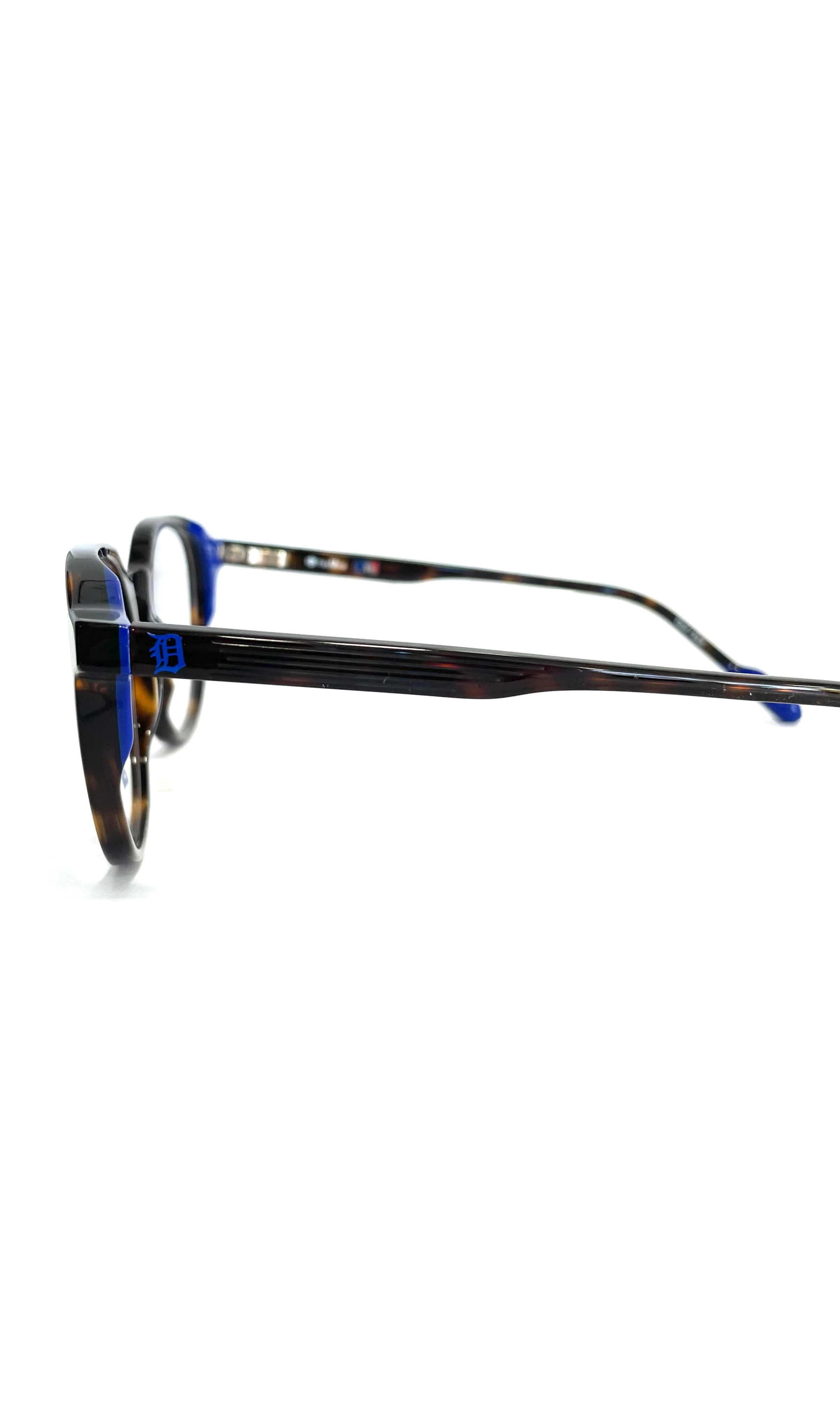 Lunettes NYY écaillées et détails bleu foncé