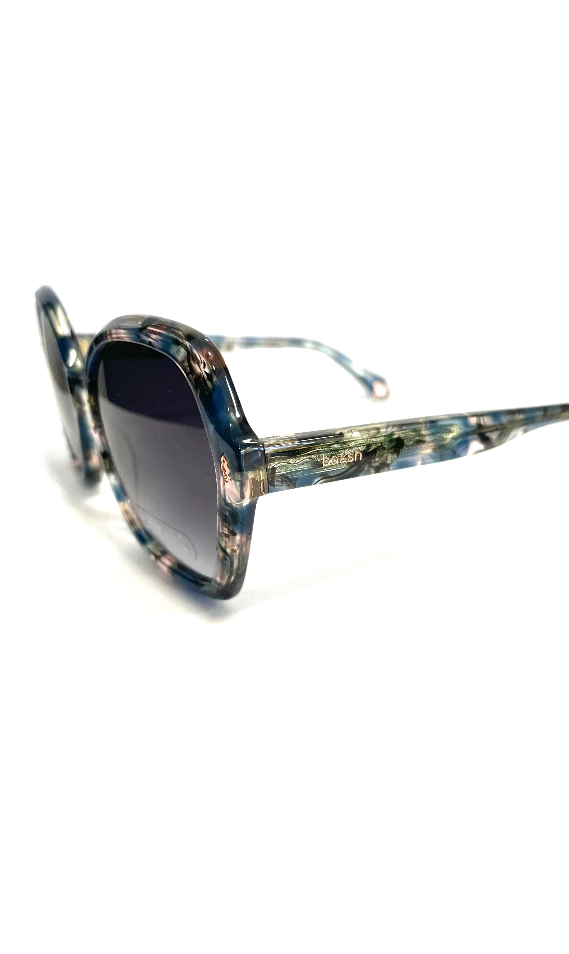 Lunettes de soleil motifs bleus/verts