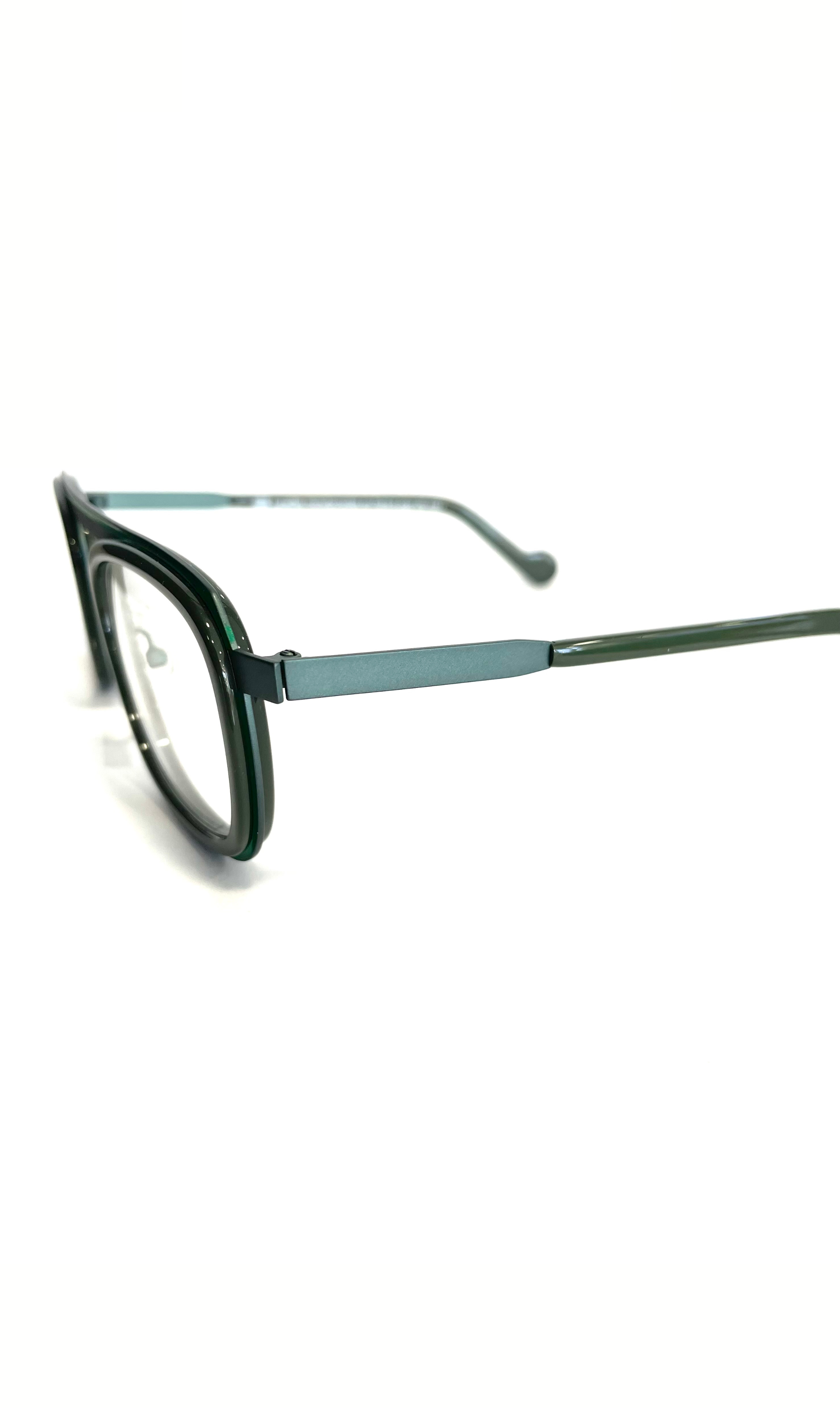 Lunettes vertes à barre