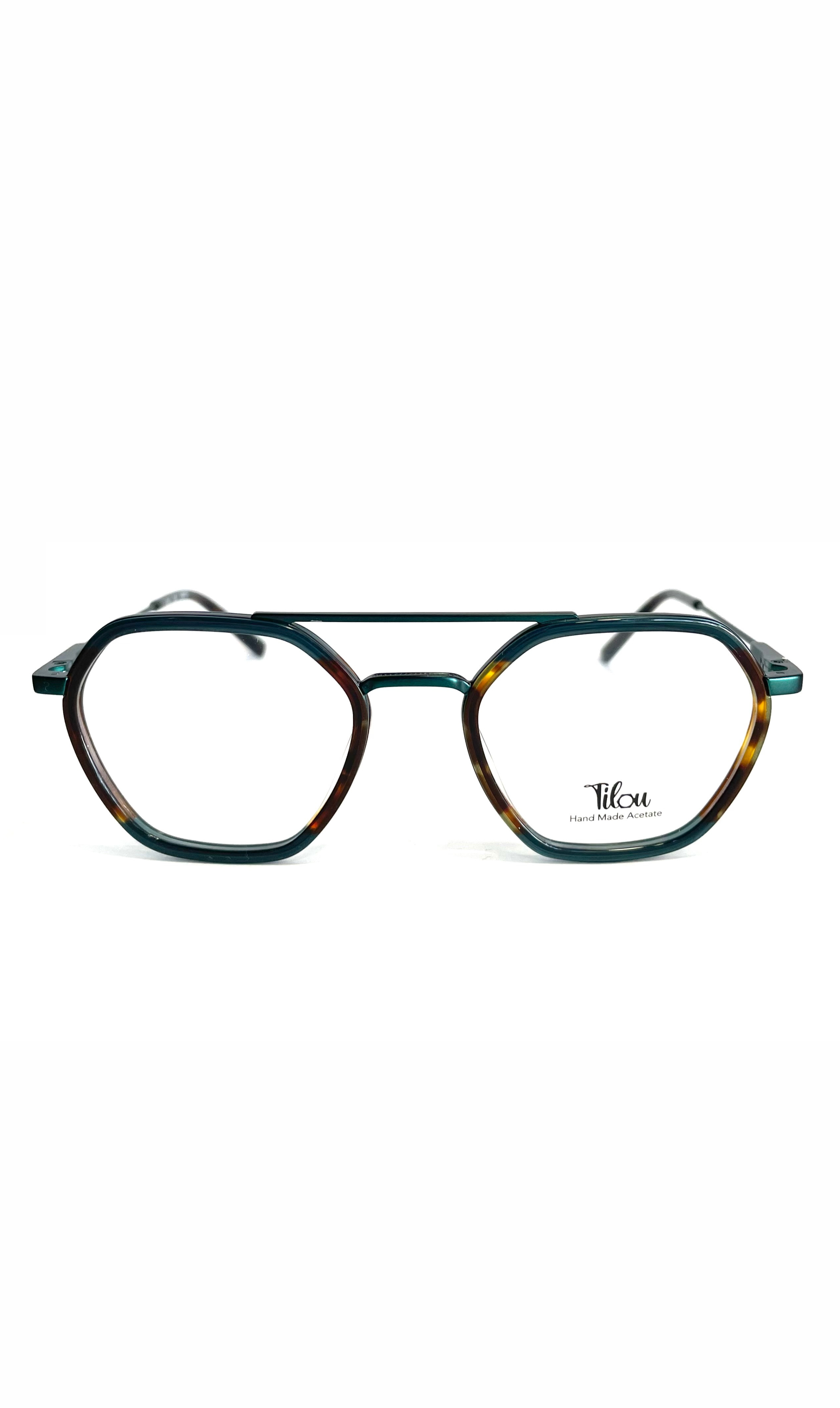Lunettes Tilou à double barre et motif écaillé