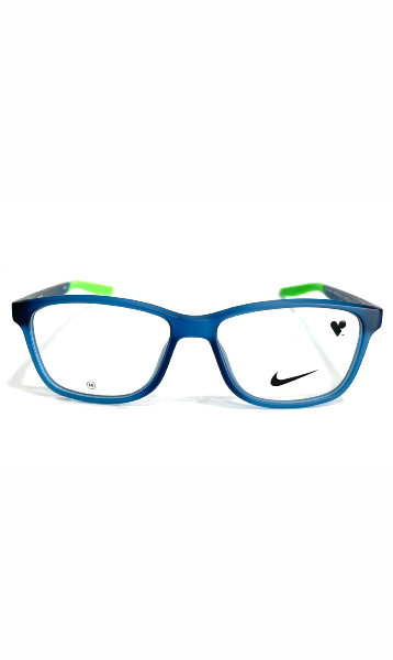 Lunettes Nike Unisexe Bleues à branches bleues et vertes fluo