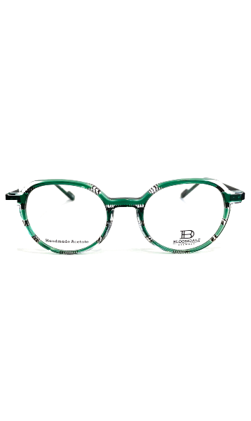 Lunettes Bloomdale vertes et noires à branche métalliques 