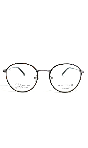 Lunettes Lou en titane noir et gris
