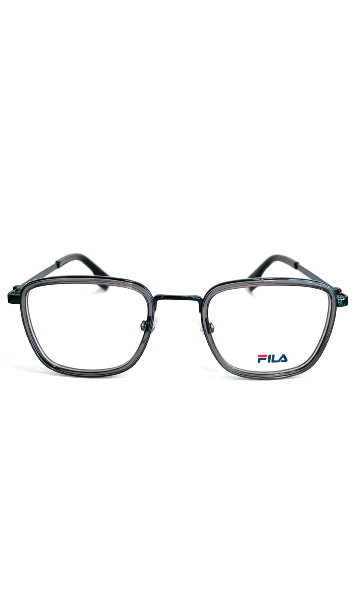 Lunettes Fila en métal bleu/vert et face grise
