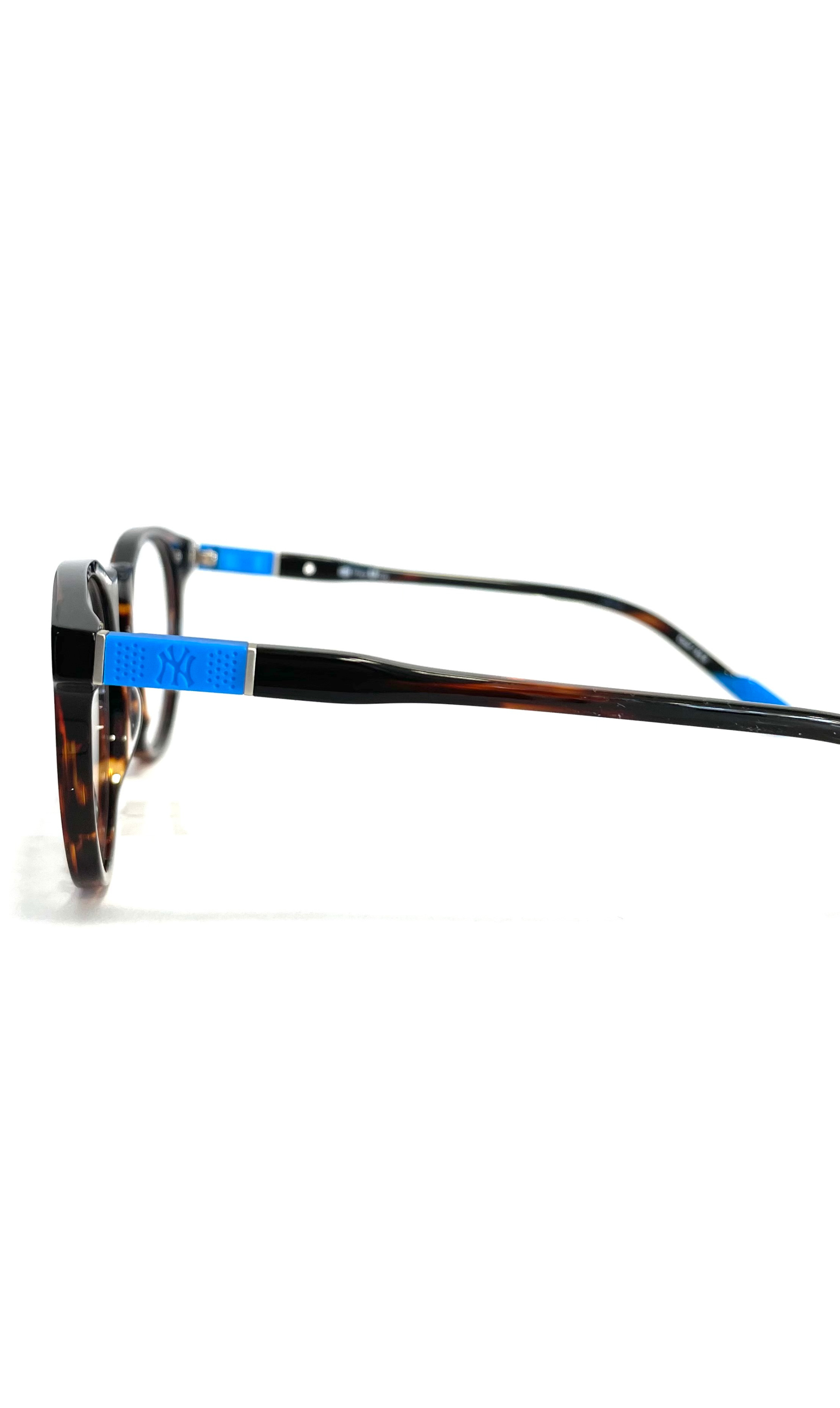 Lunettes NYY écaillées et détails bleus