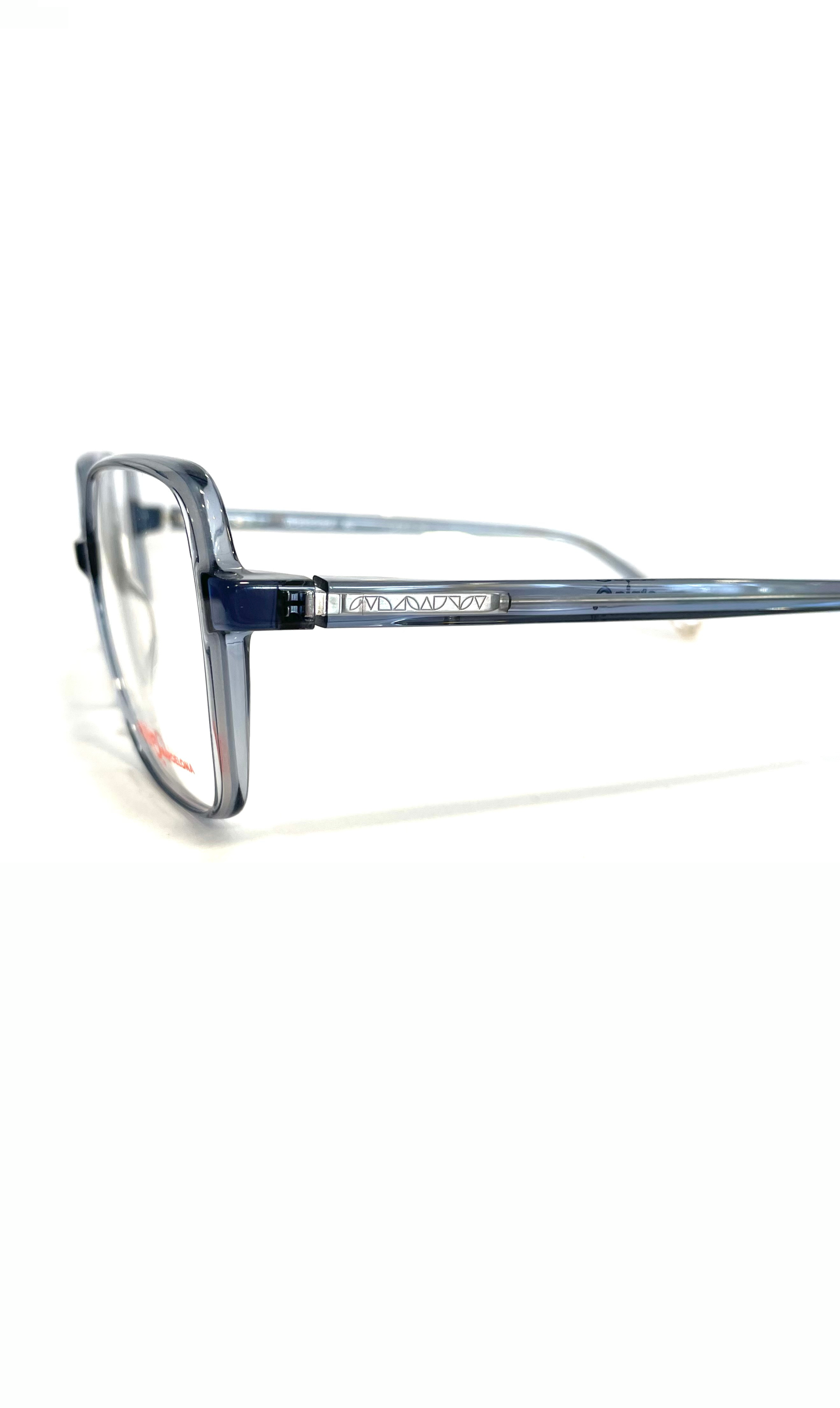 Lunettes bleues transparentes