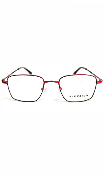 Lunettes V.Design en métal rouge
