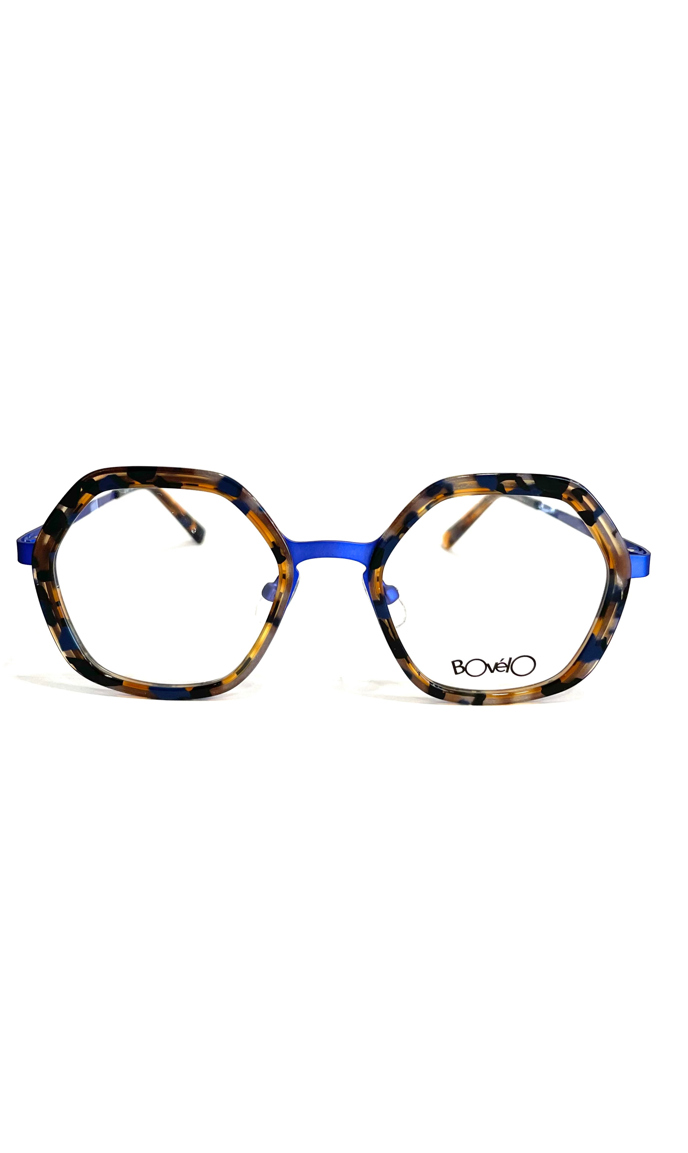 Lunettes Bovélo combiné acétate et métal bleu