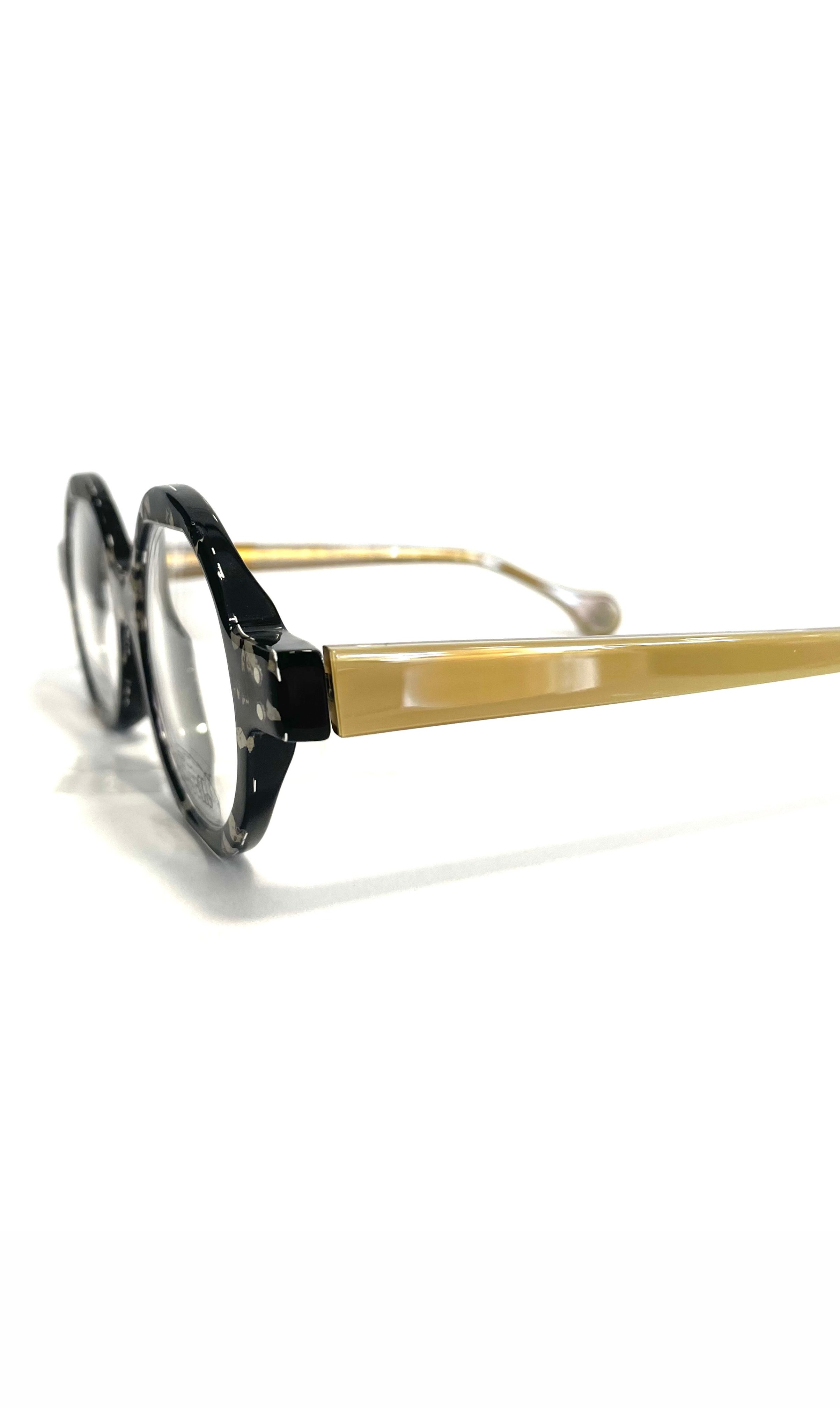 Lunettes Atelier Berecllo Rondes à éclats d'oeuf de caille incrustés