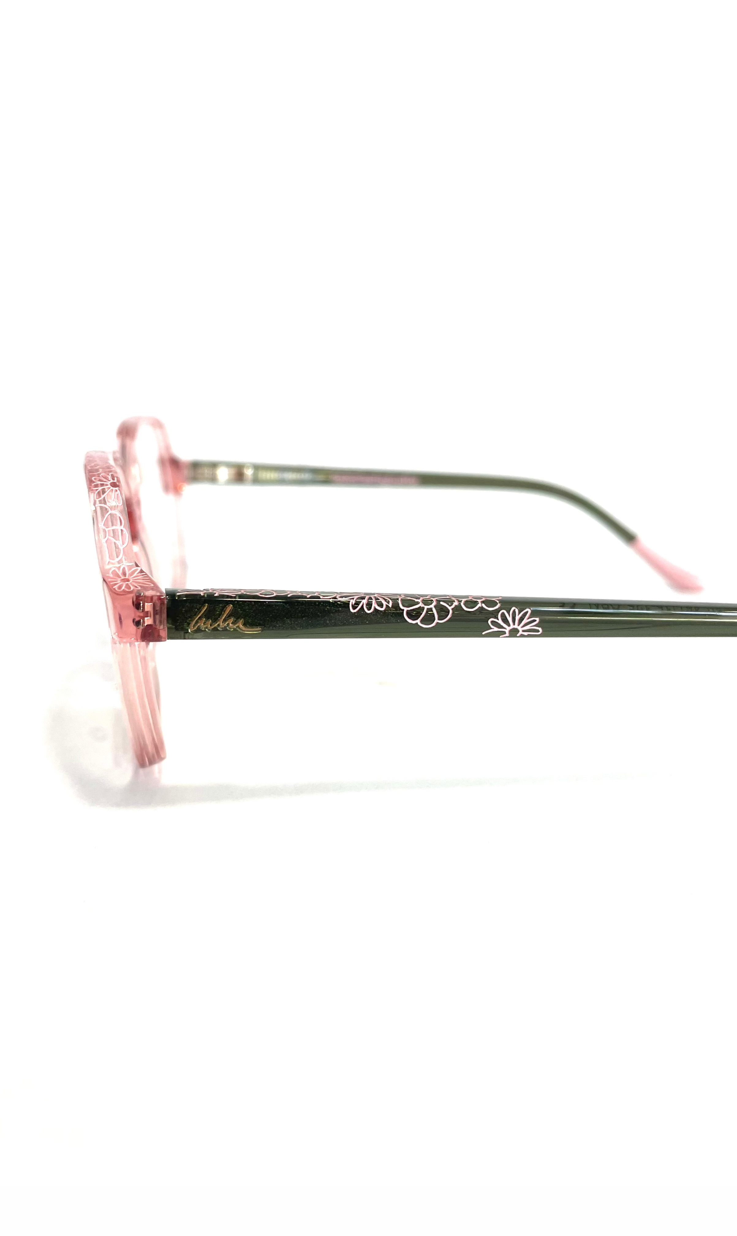 Lunettes LuluCastagnette hexagonales roses