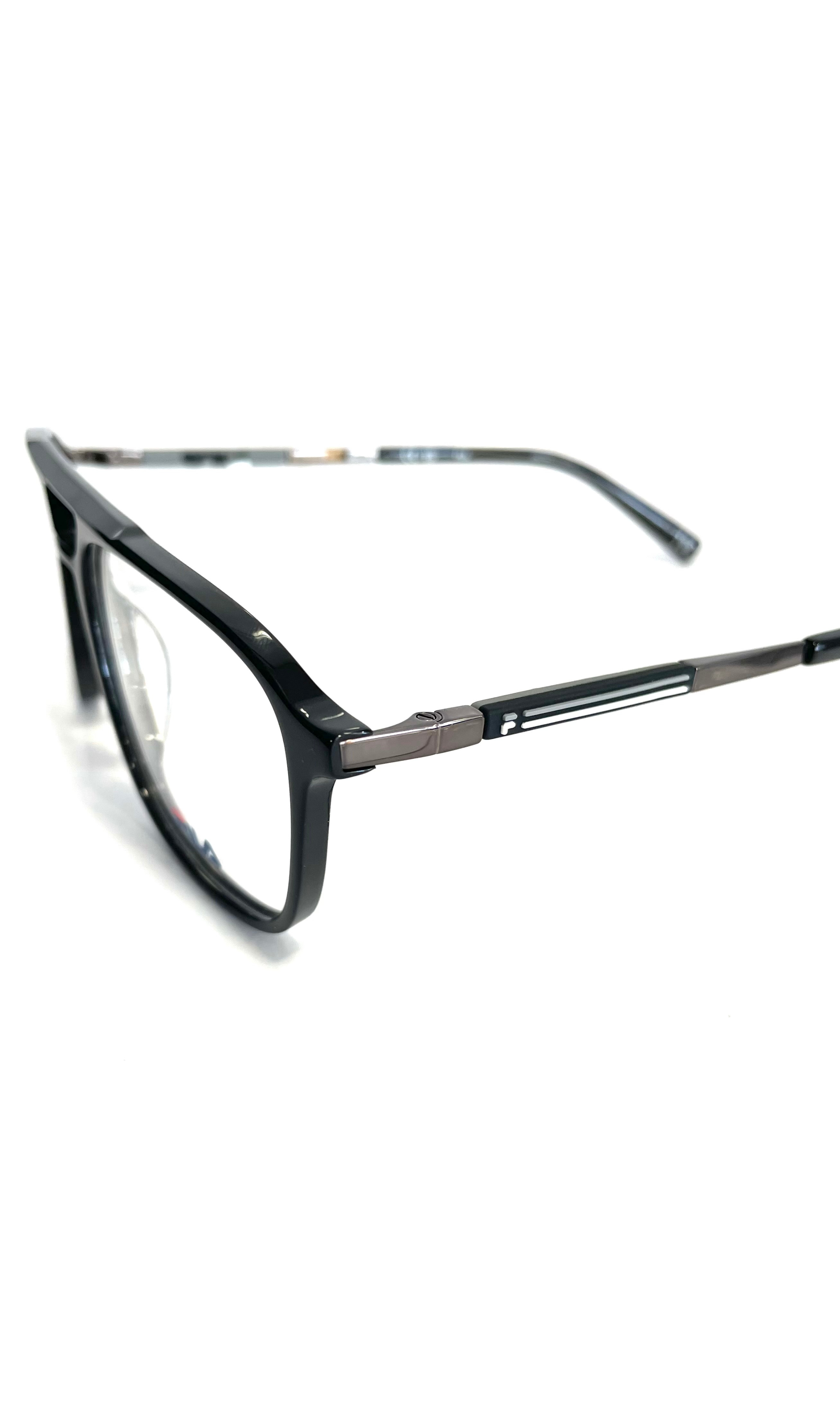 lunettes Fila noires à double barre 