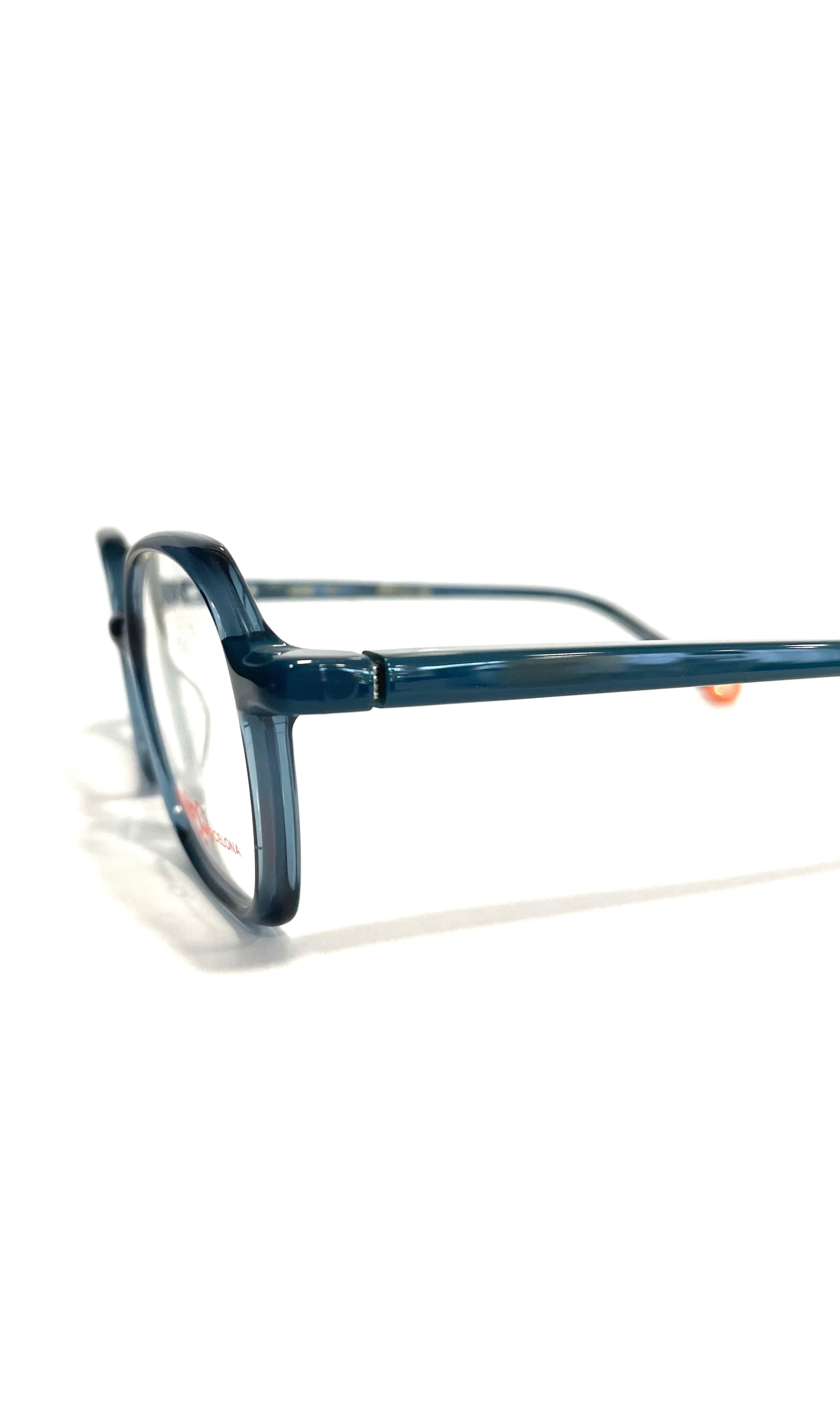 Lunettes Etnia Barcelona hexagonales bleues