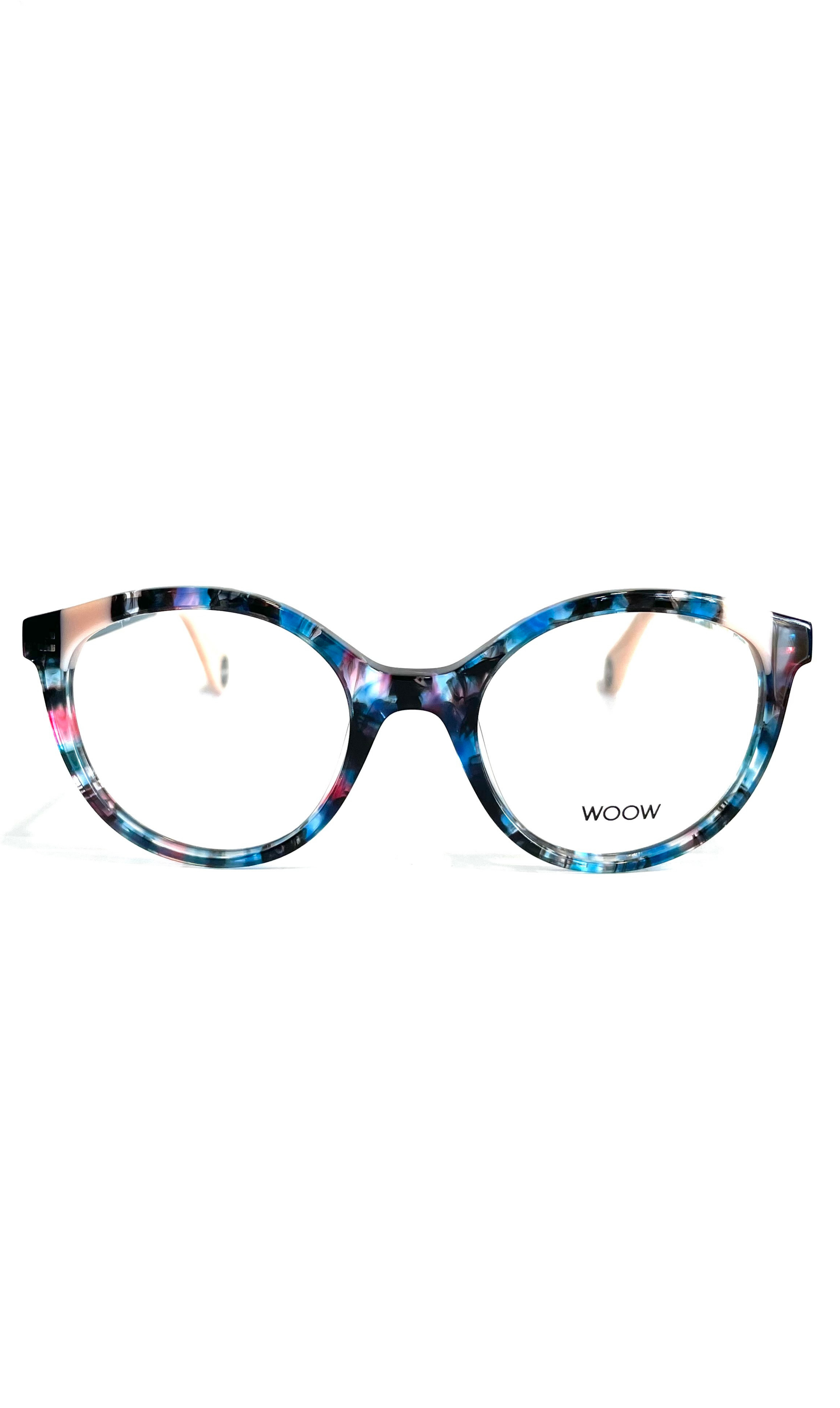 Lunettes Woow Acétate bleu marbré translucide