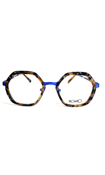Lunettes Bovélo combiné acétate et métal bleu