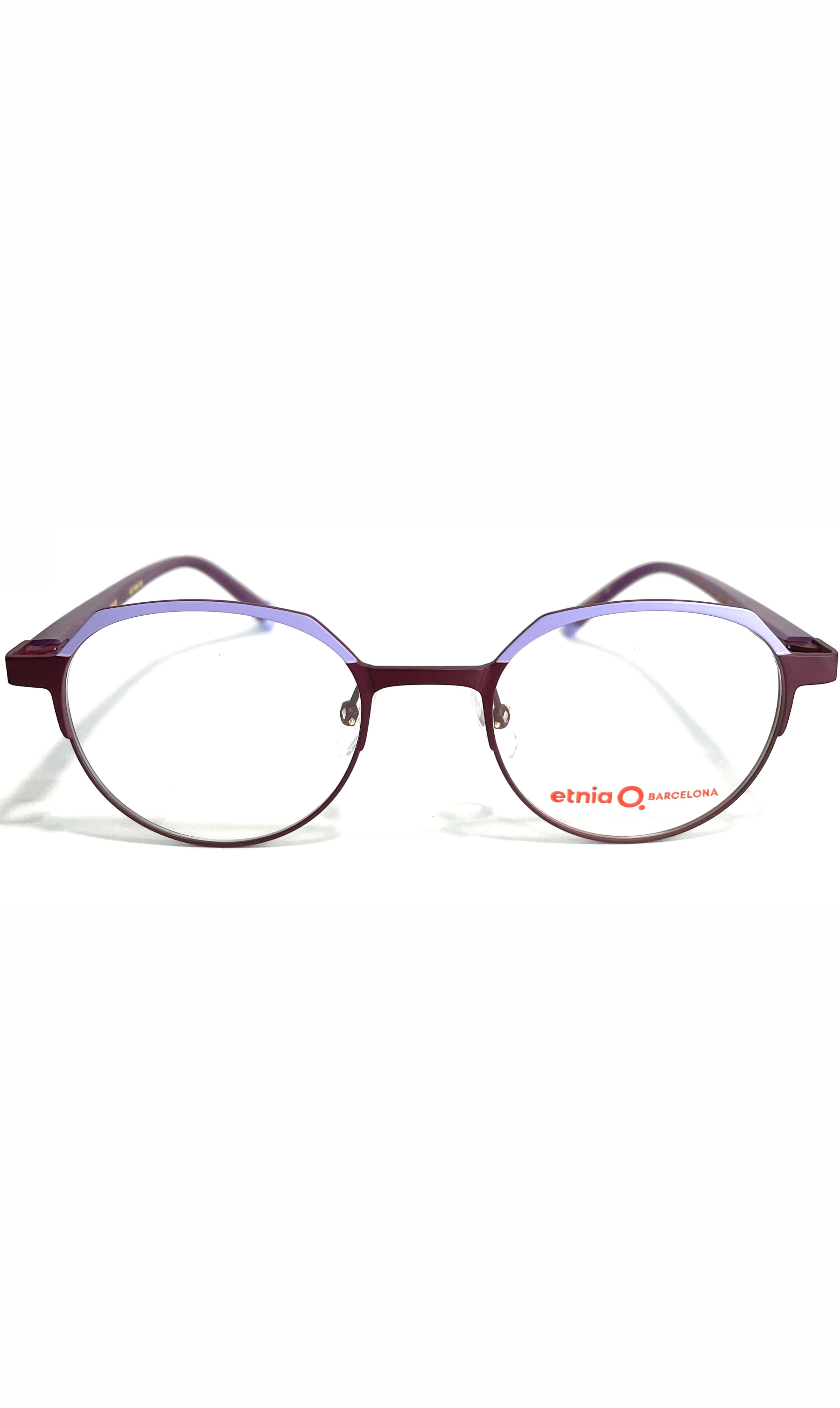 Lunettes Etnia Barcelona violettes à face en métal