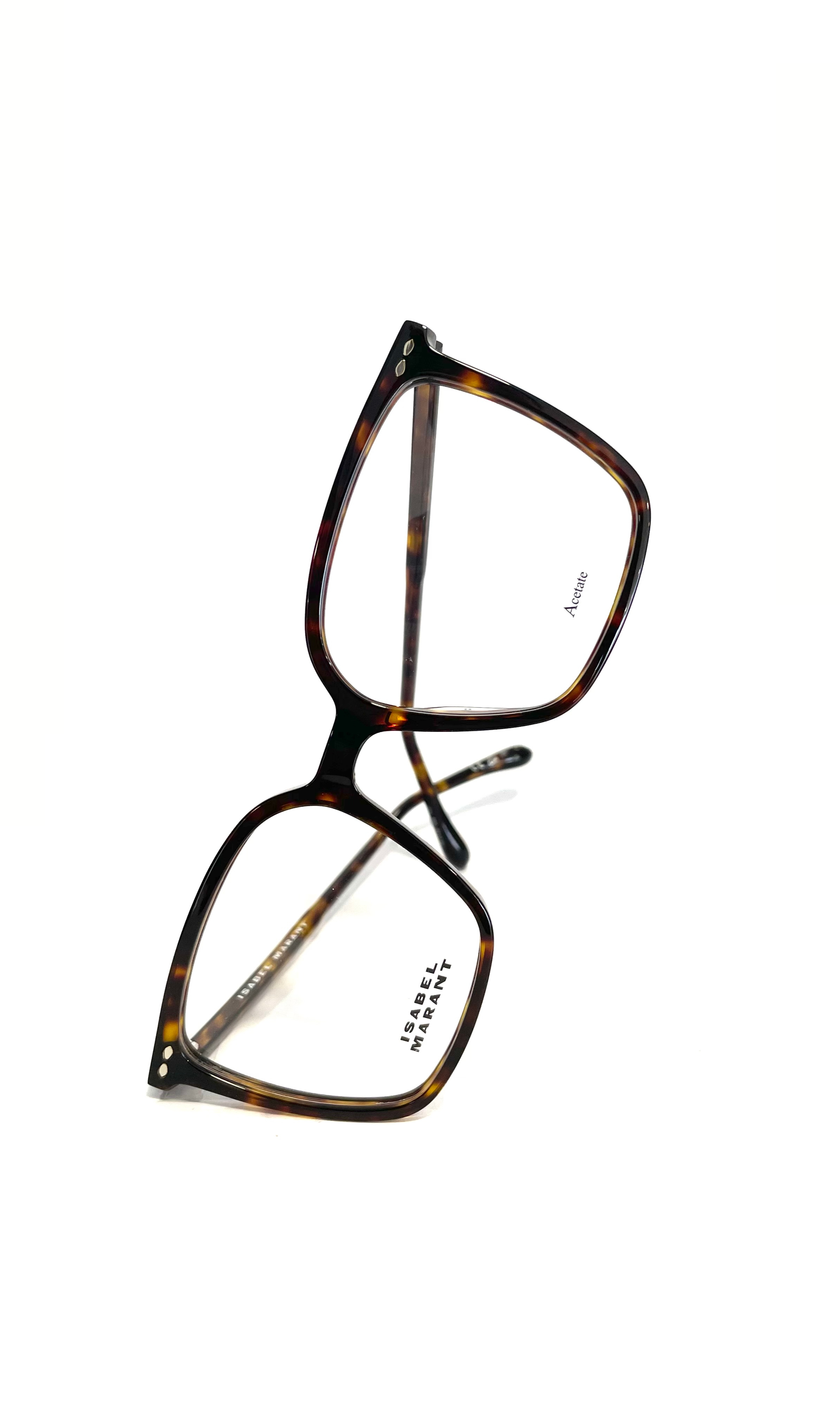 Lunettes écaillées fines rectangulaires