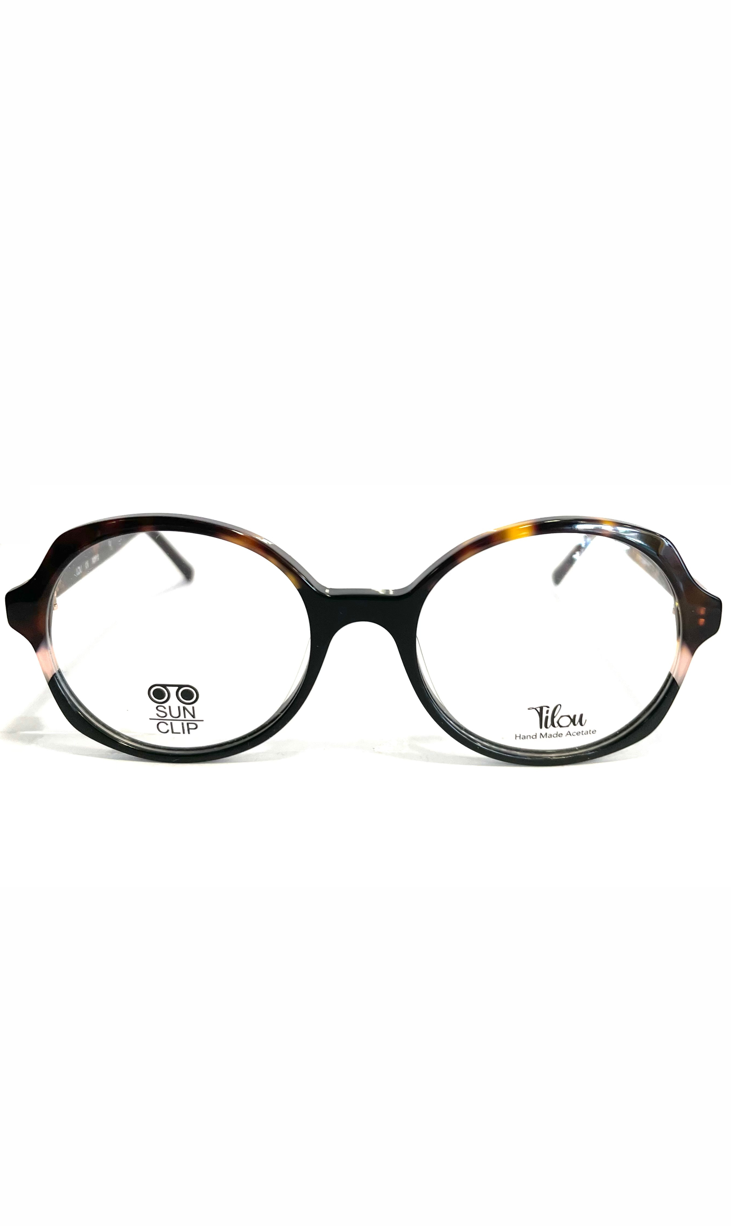 Lunettes tilou à clips solaire, motif écaillé