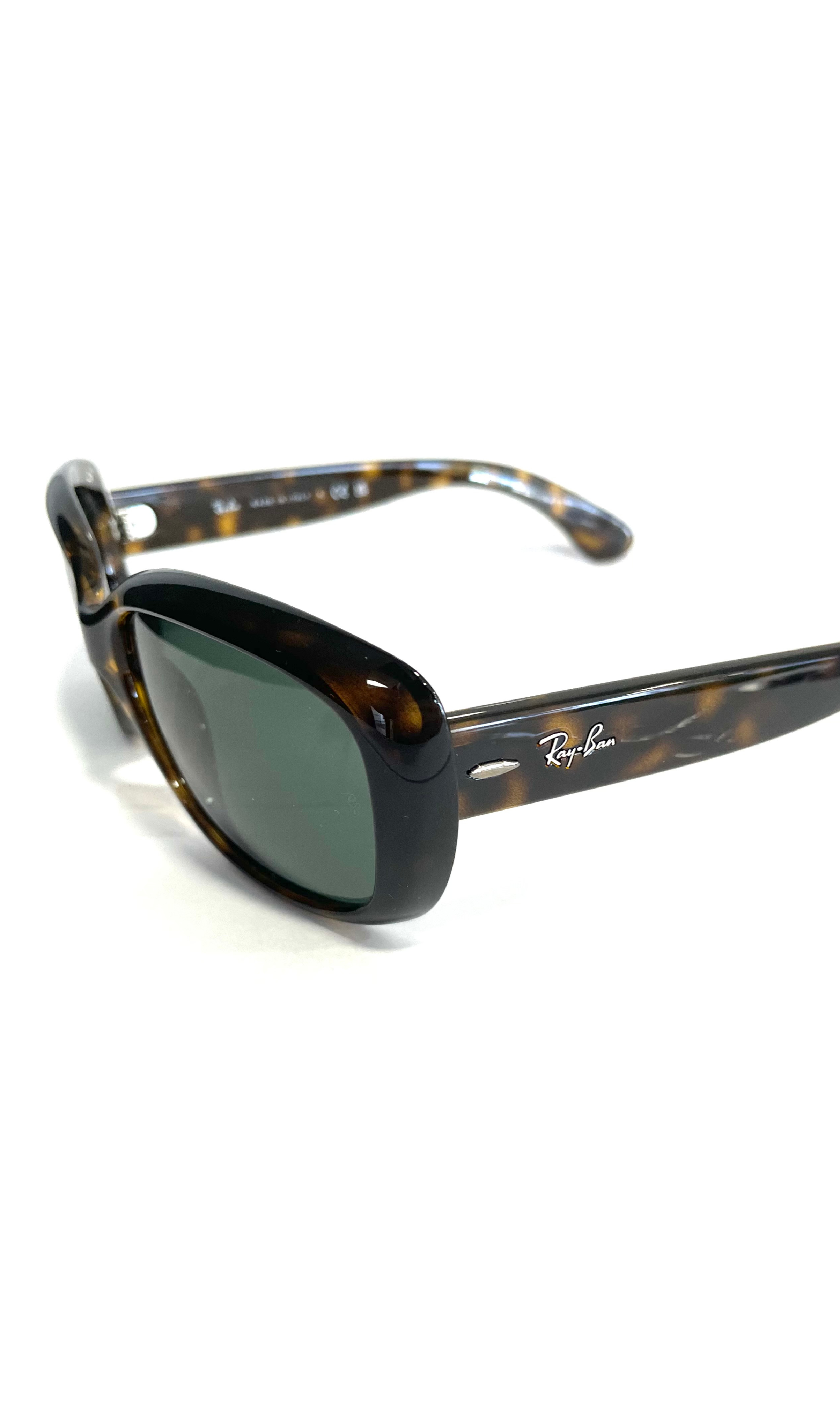 Lunettes de soleil RayBan à motif écaille, face épaisse