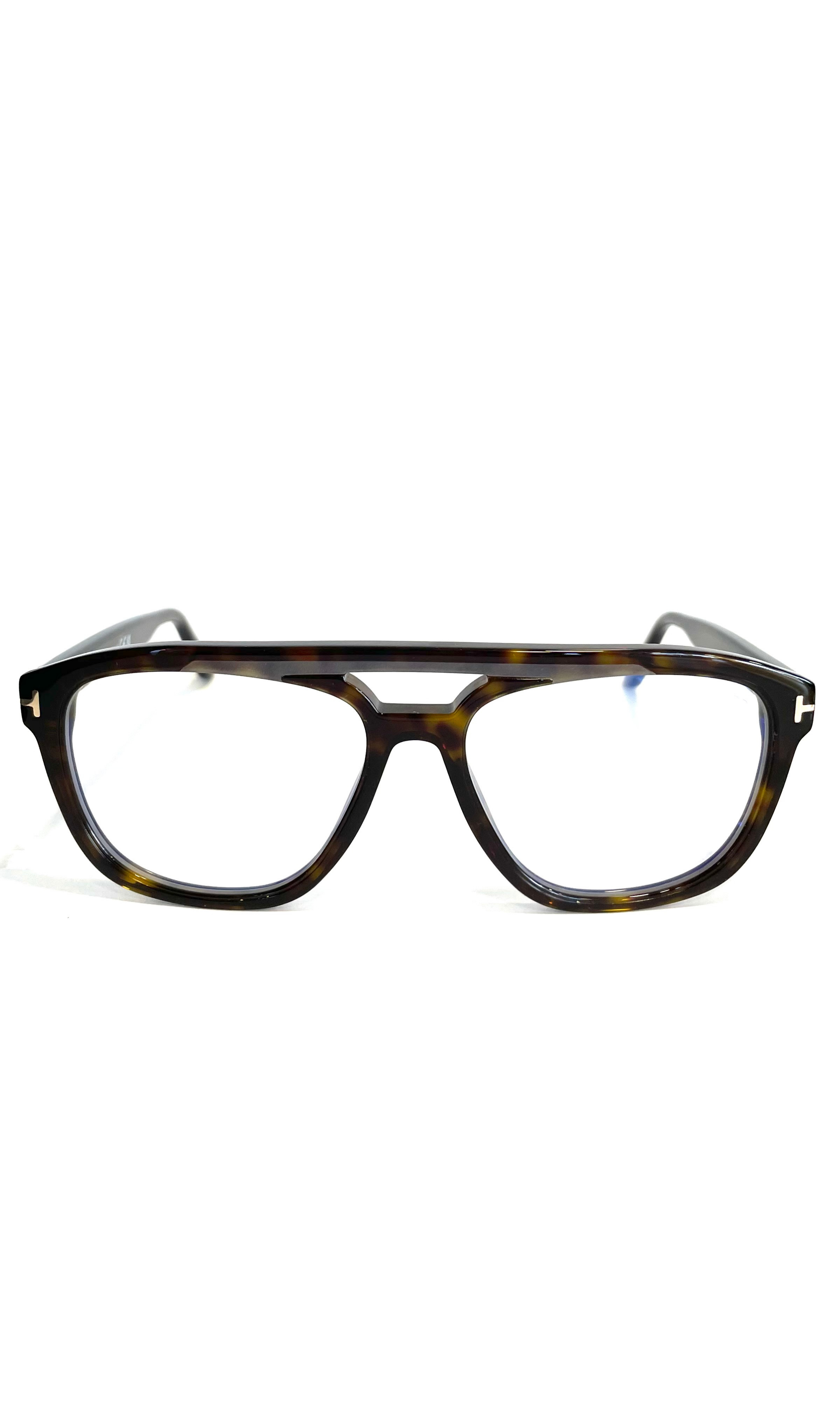 Lunettes Tom Ford écaillées à double barre 