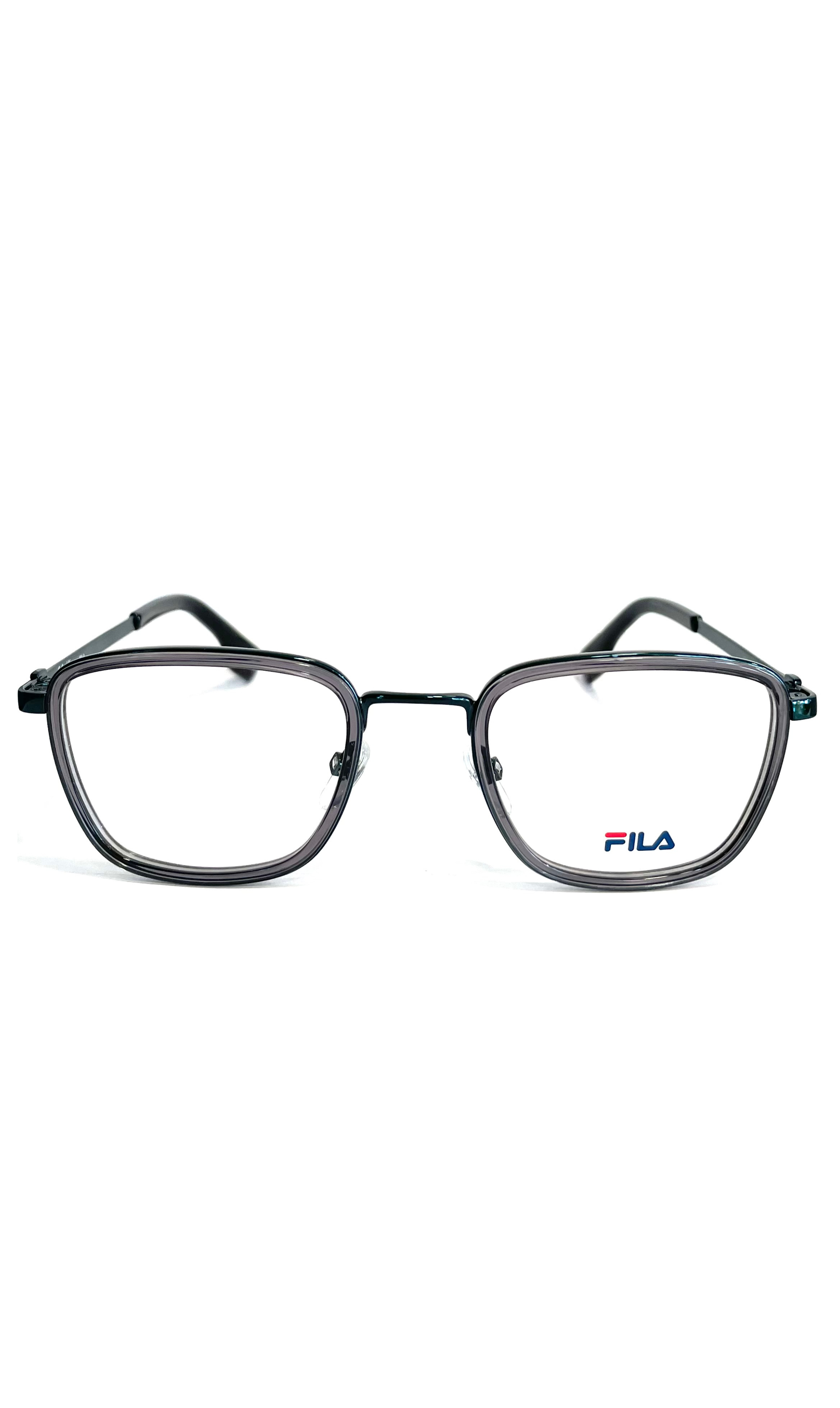 Lunettes Fila en métal bleu/vert et face grise
