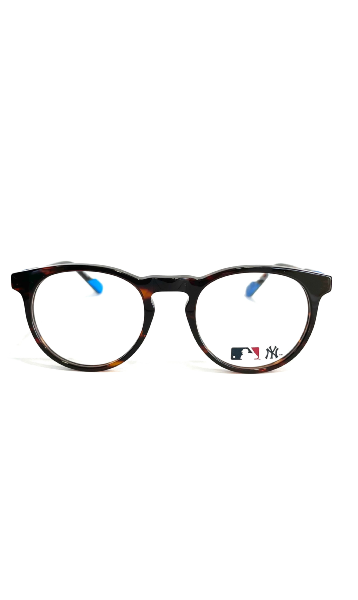 Lunettes NYY écaillées et détails bleus
