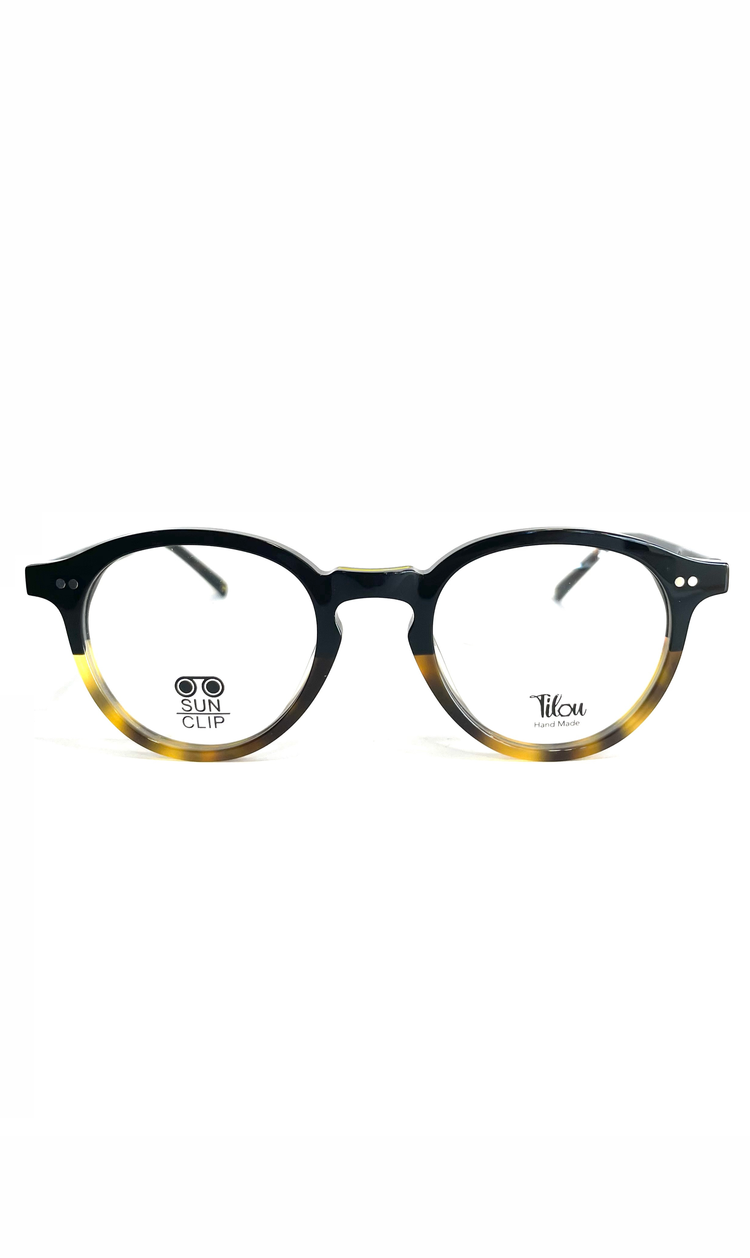 Lunettes rondes Tilou Noires / Motif écaille