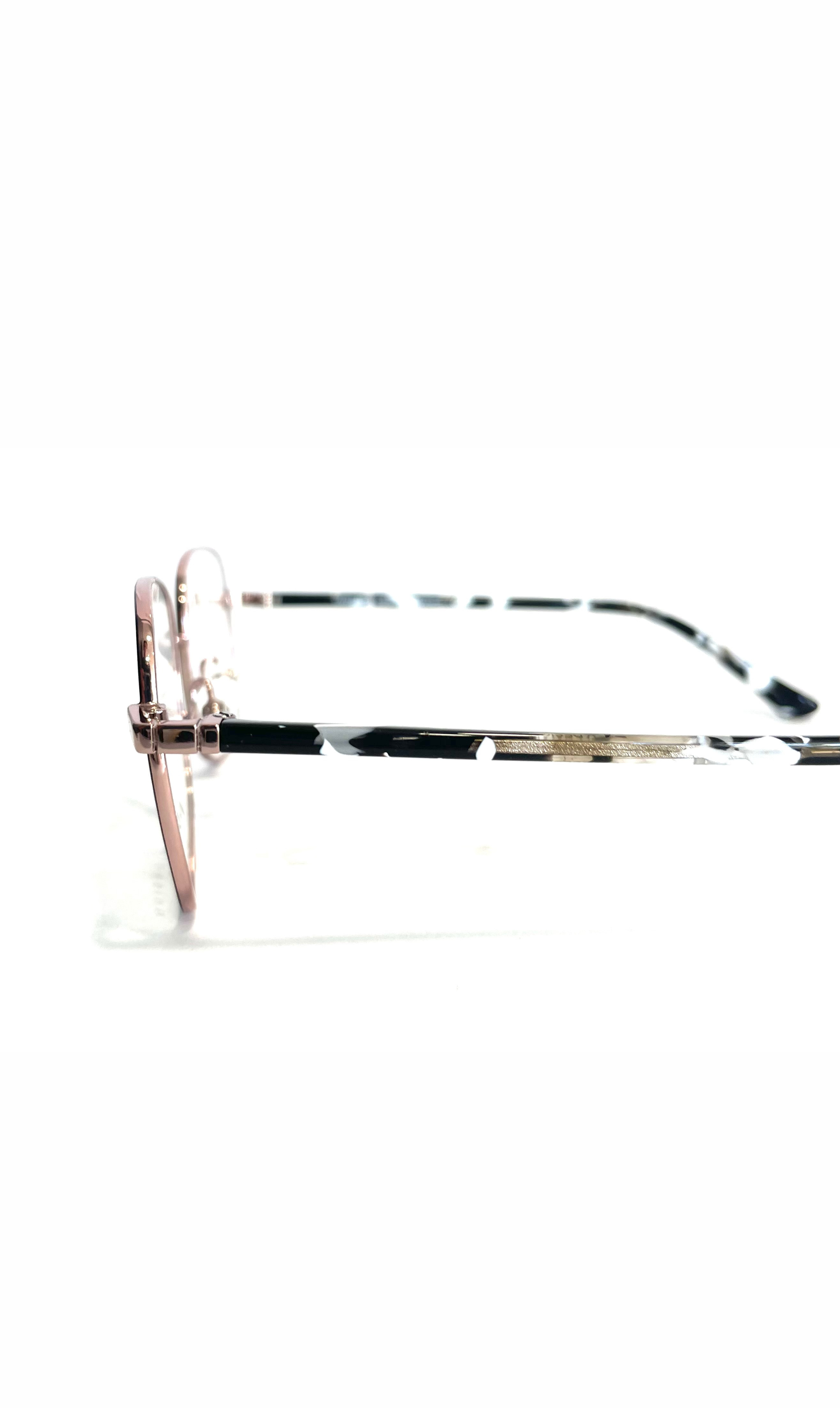 Lunettes V.Design en métal rose et motif marbré